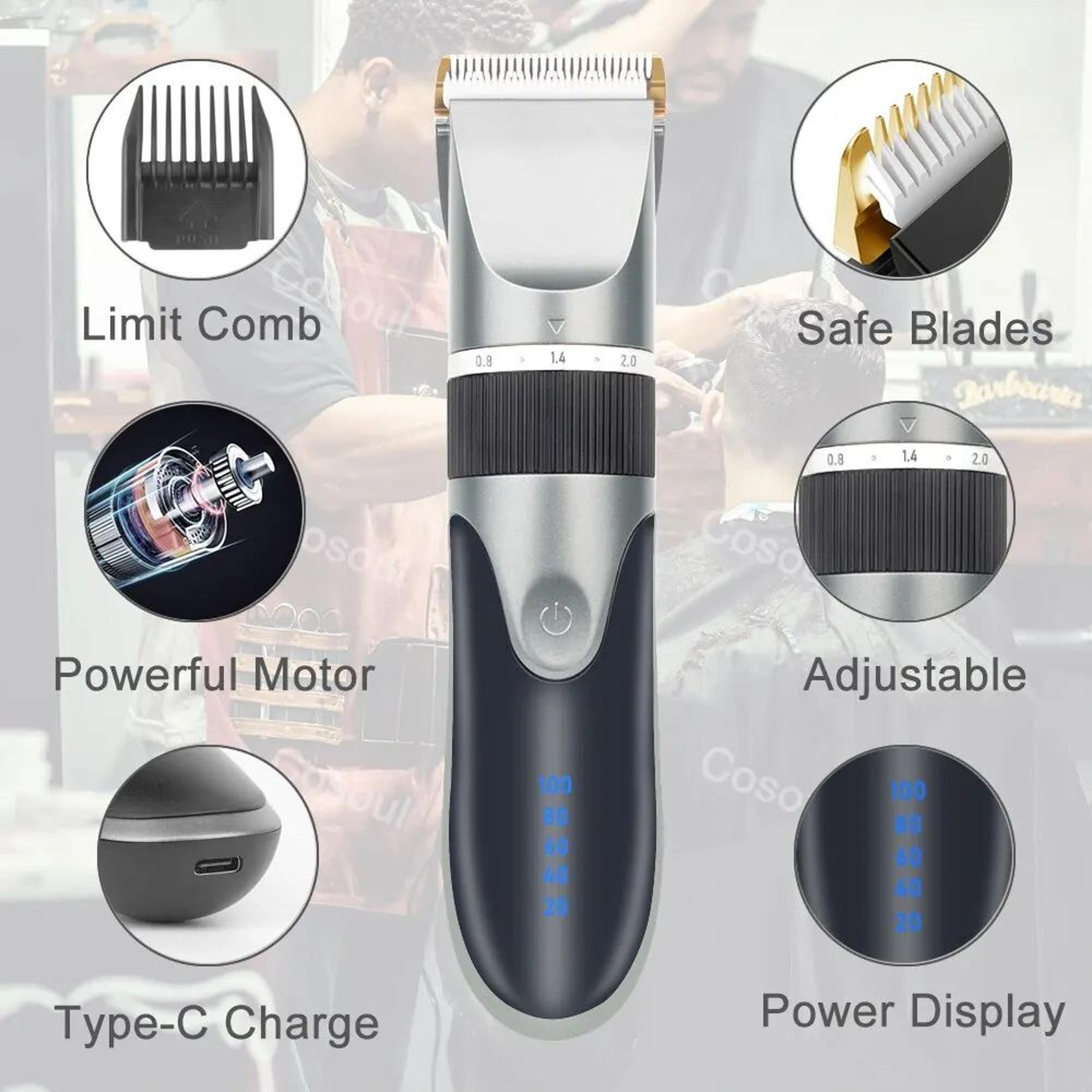 Professional Cordless Rechargeable Hair Clipper  Trimmer 2