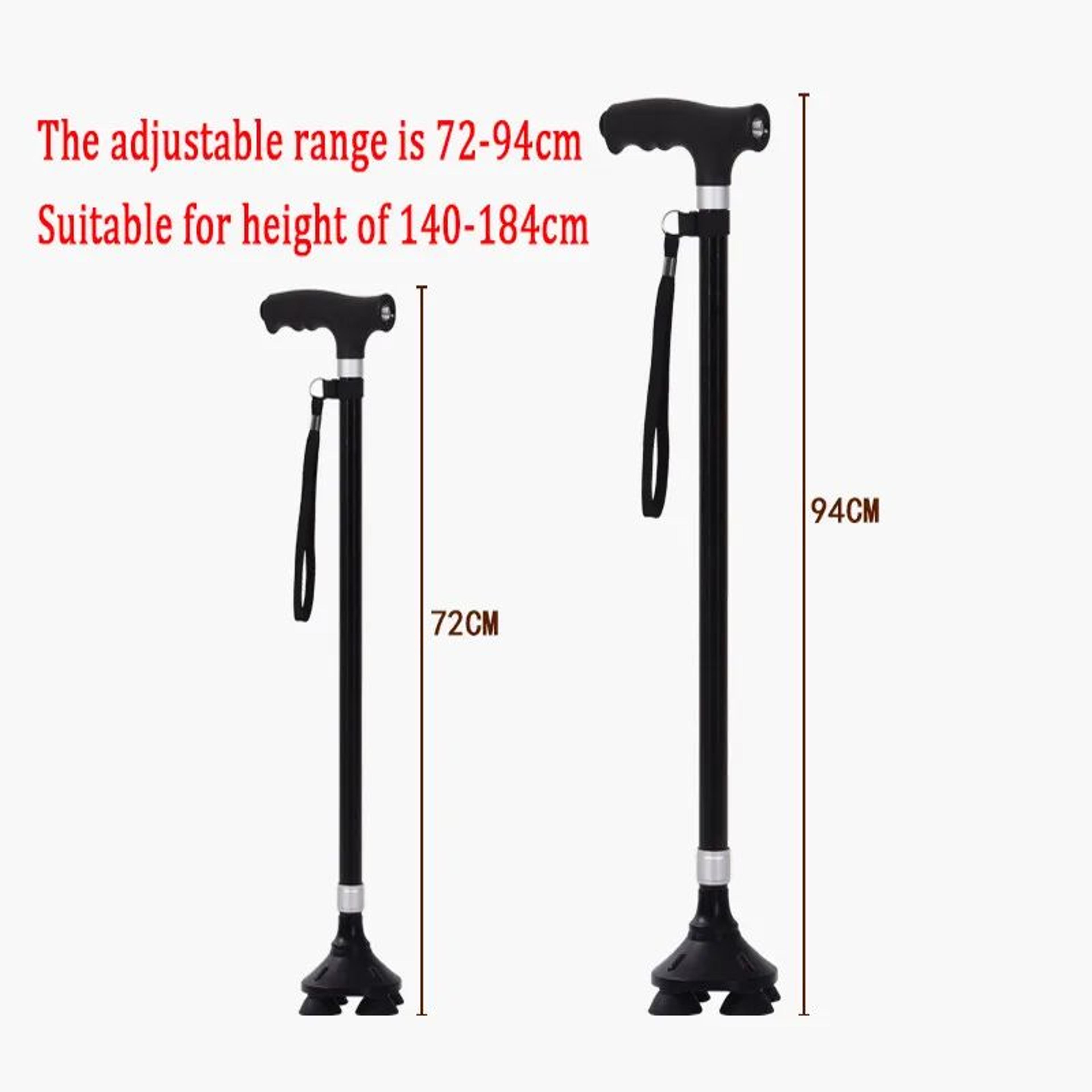 Retractable NonSlip Aluminum Walking Cane With LED Light 2