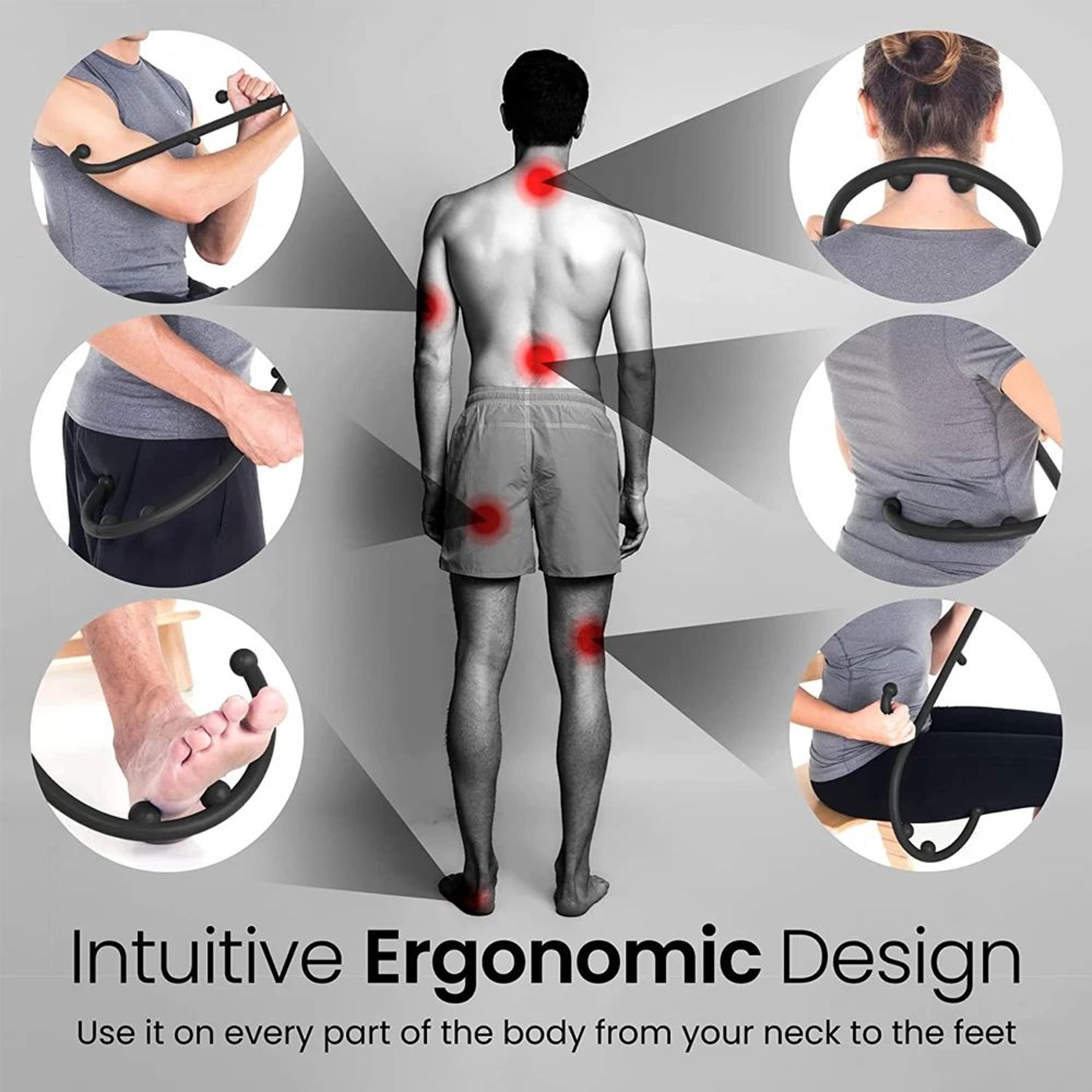 Trigger Point Hook Cane Back Neck  Foot Massage Tool 8
