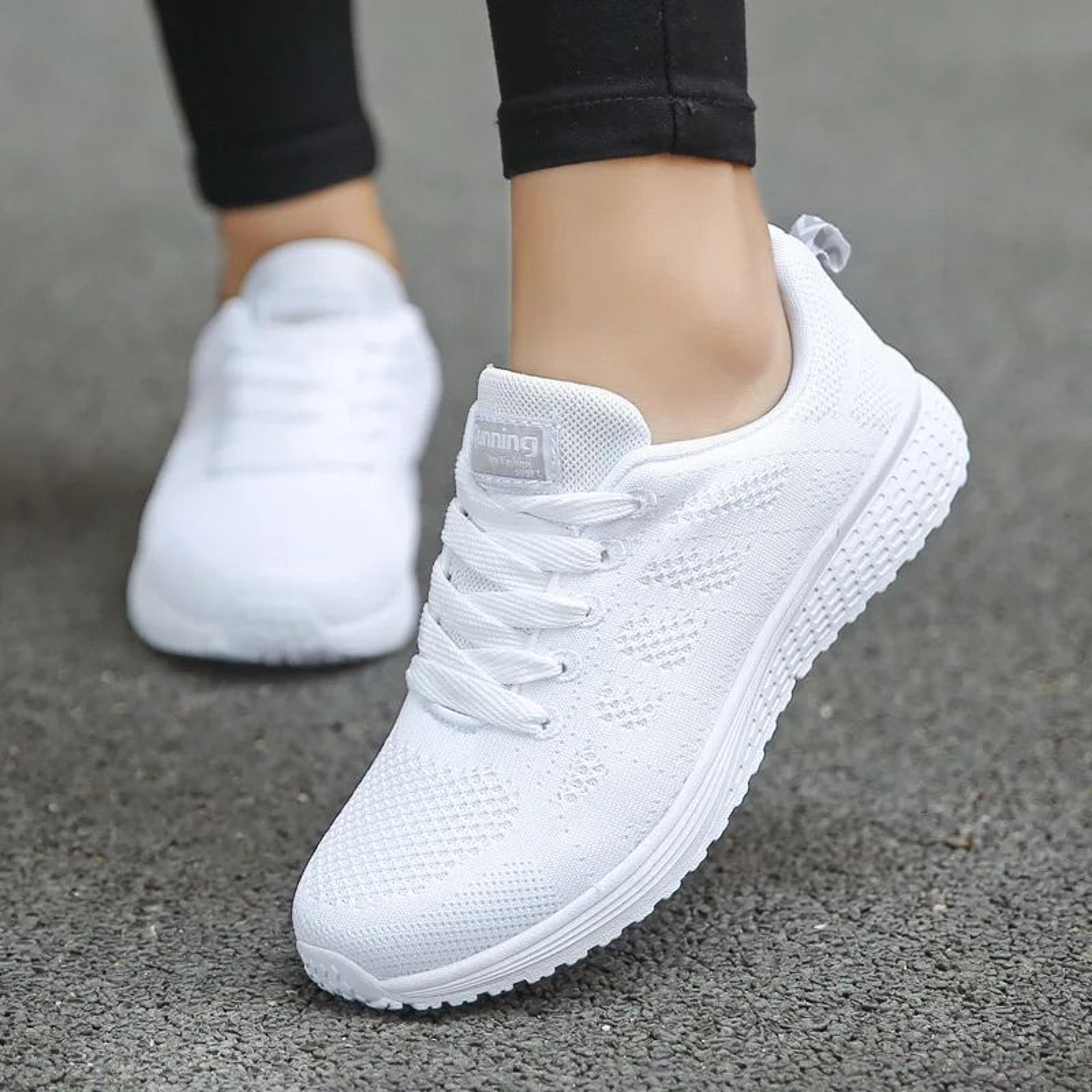 women breathable mesh walking sneakers