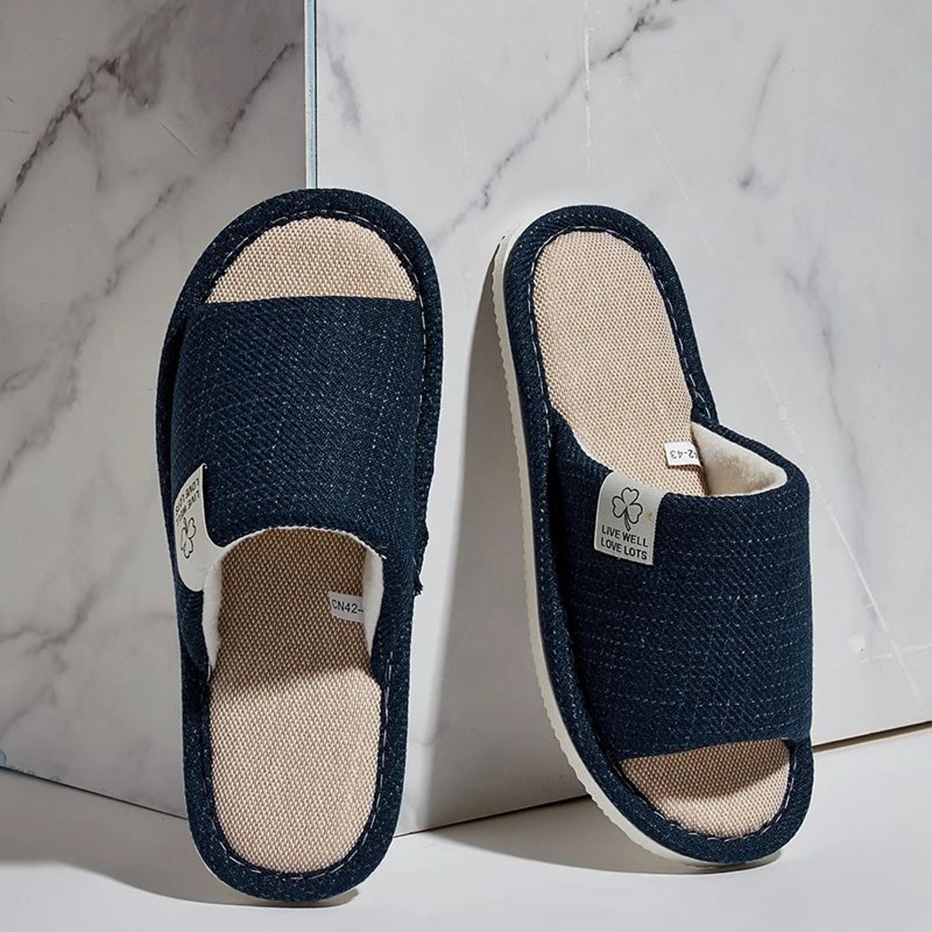 Breathable Linen Home Slippers 3