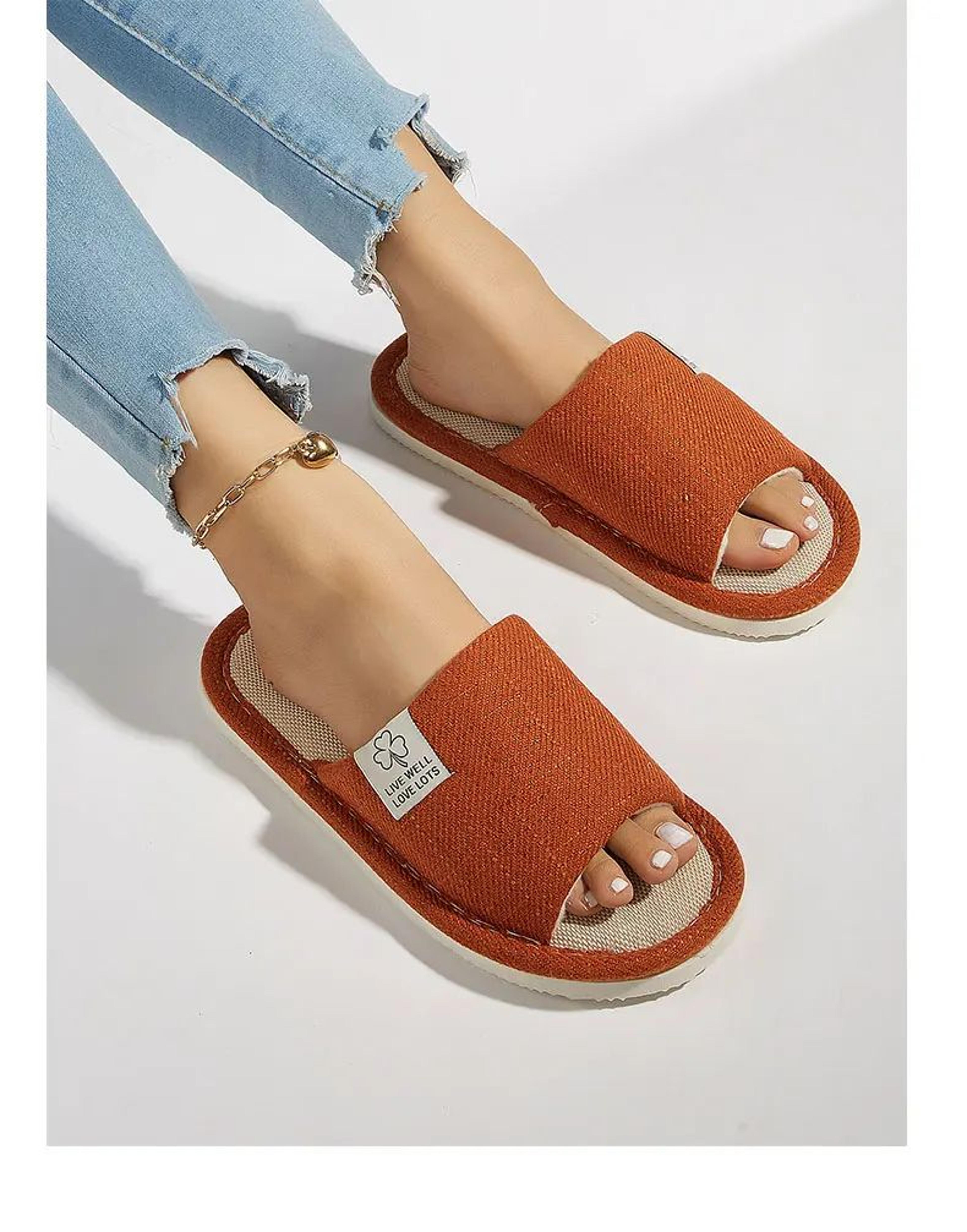 Breathable Linen Home Slippers 13