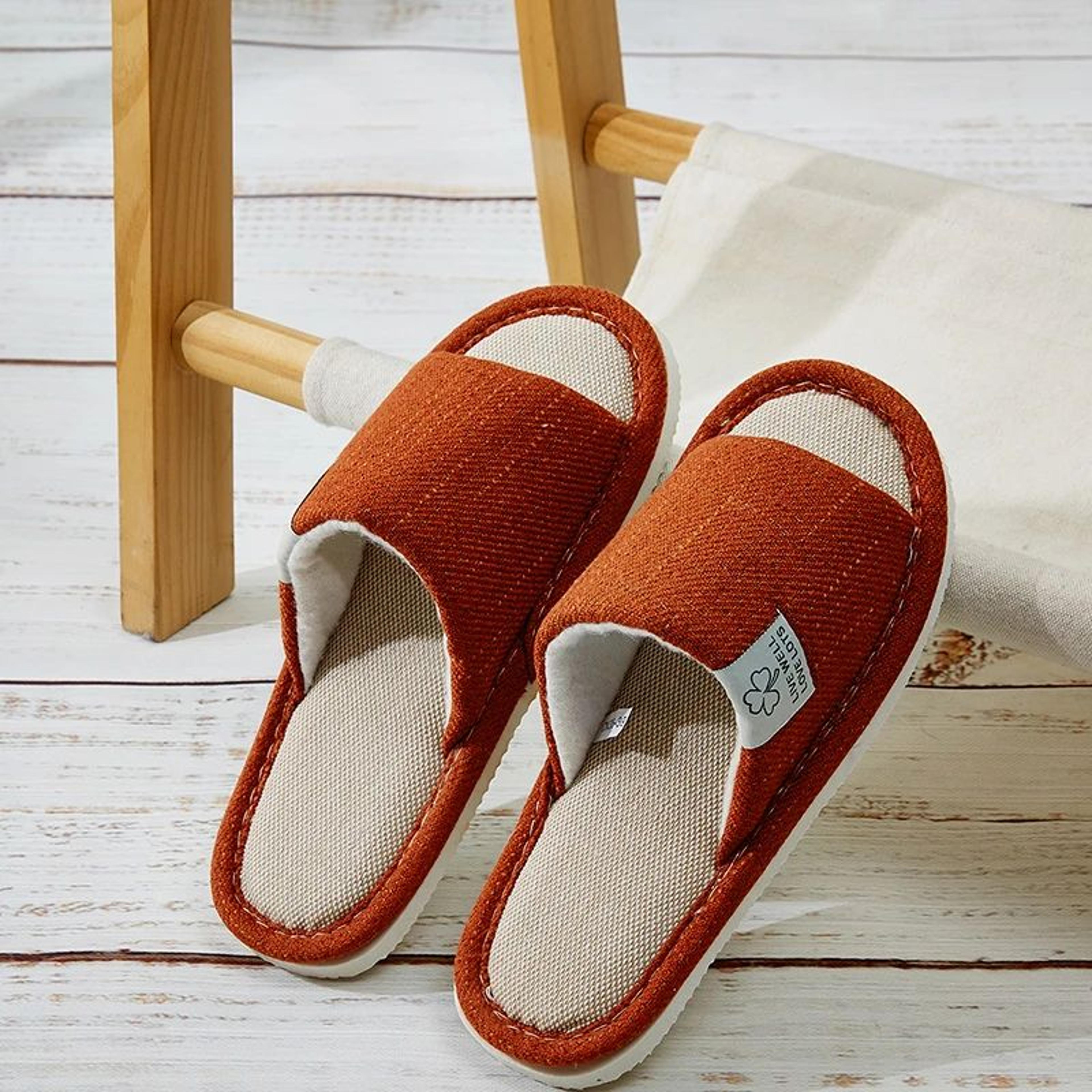 Breathable Linen Home Slippers 16