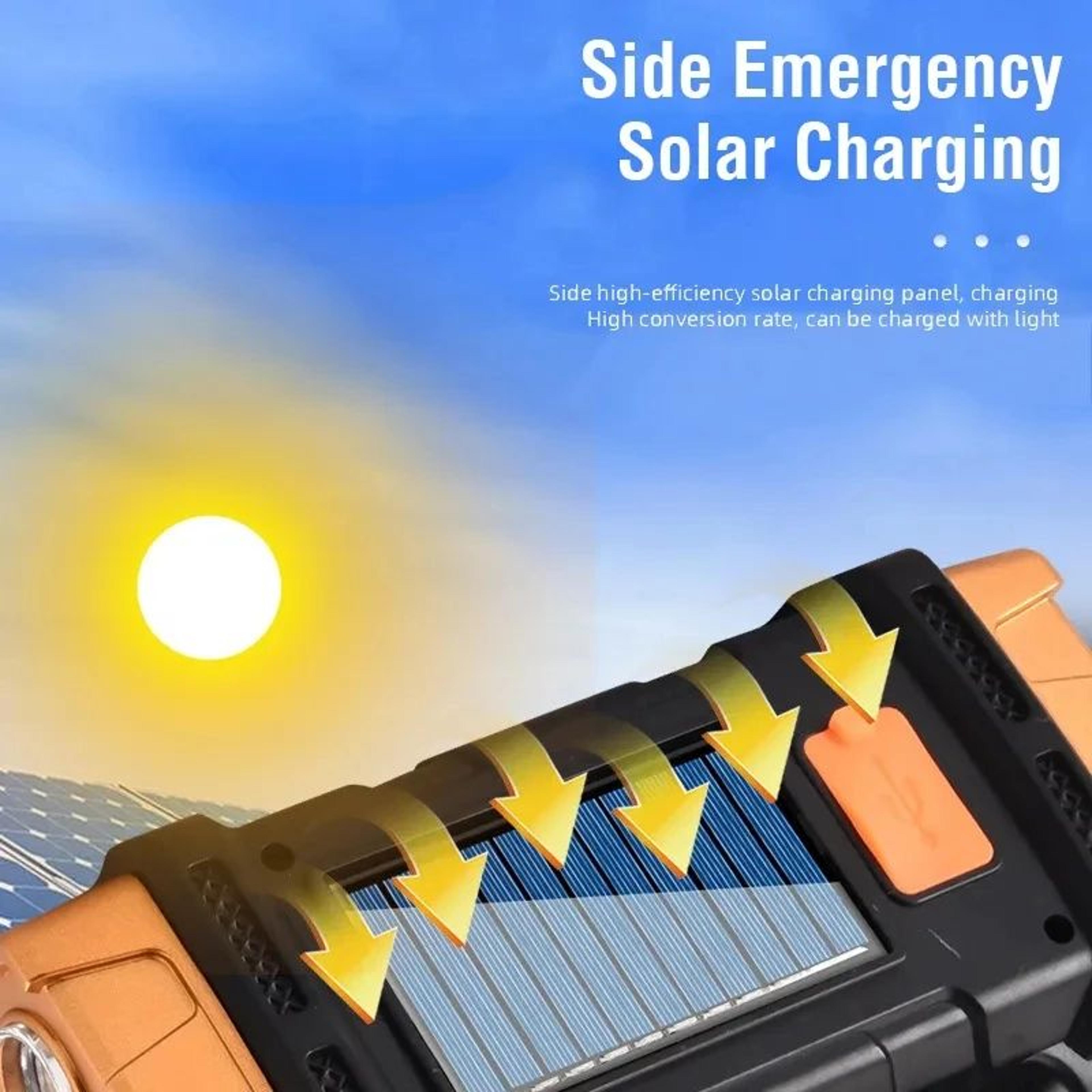 Rechargeable Solar LED Flashlight Work Light 1