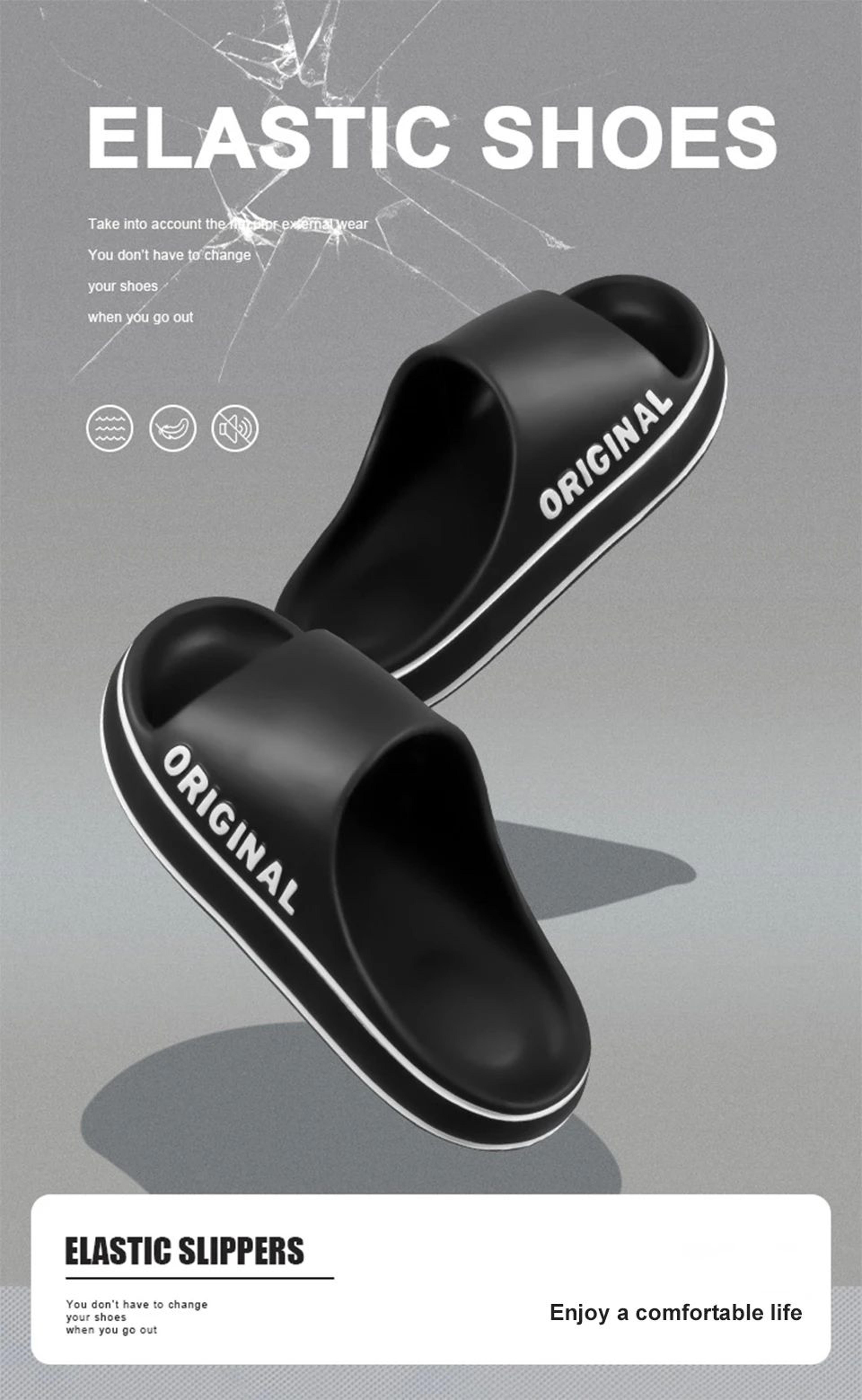 Unisex Letter Print Summer Slide Slippers 6