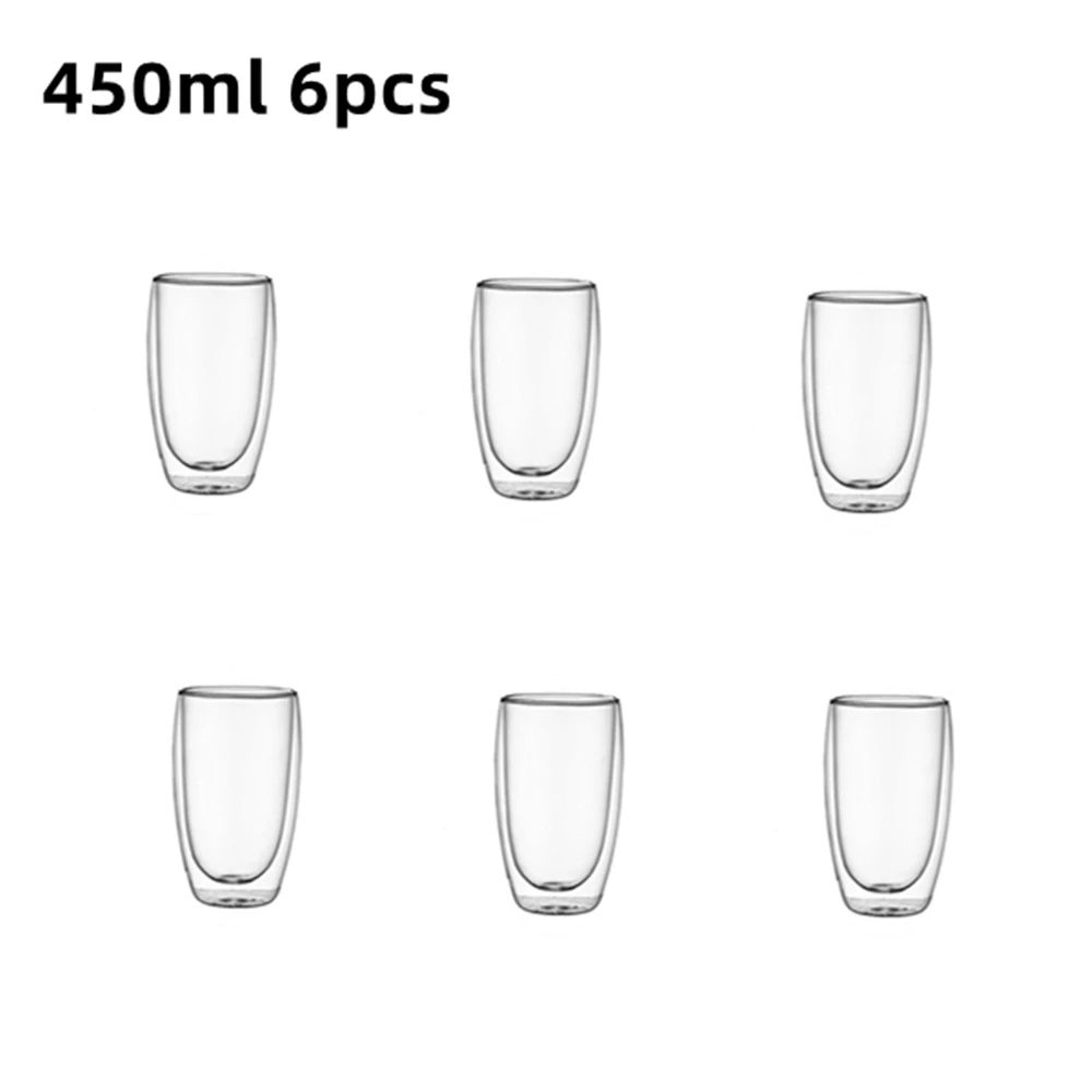 Double Wall Insulated Glass Coffee Cups Set 12