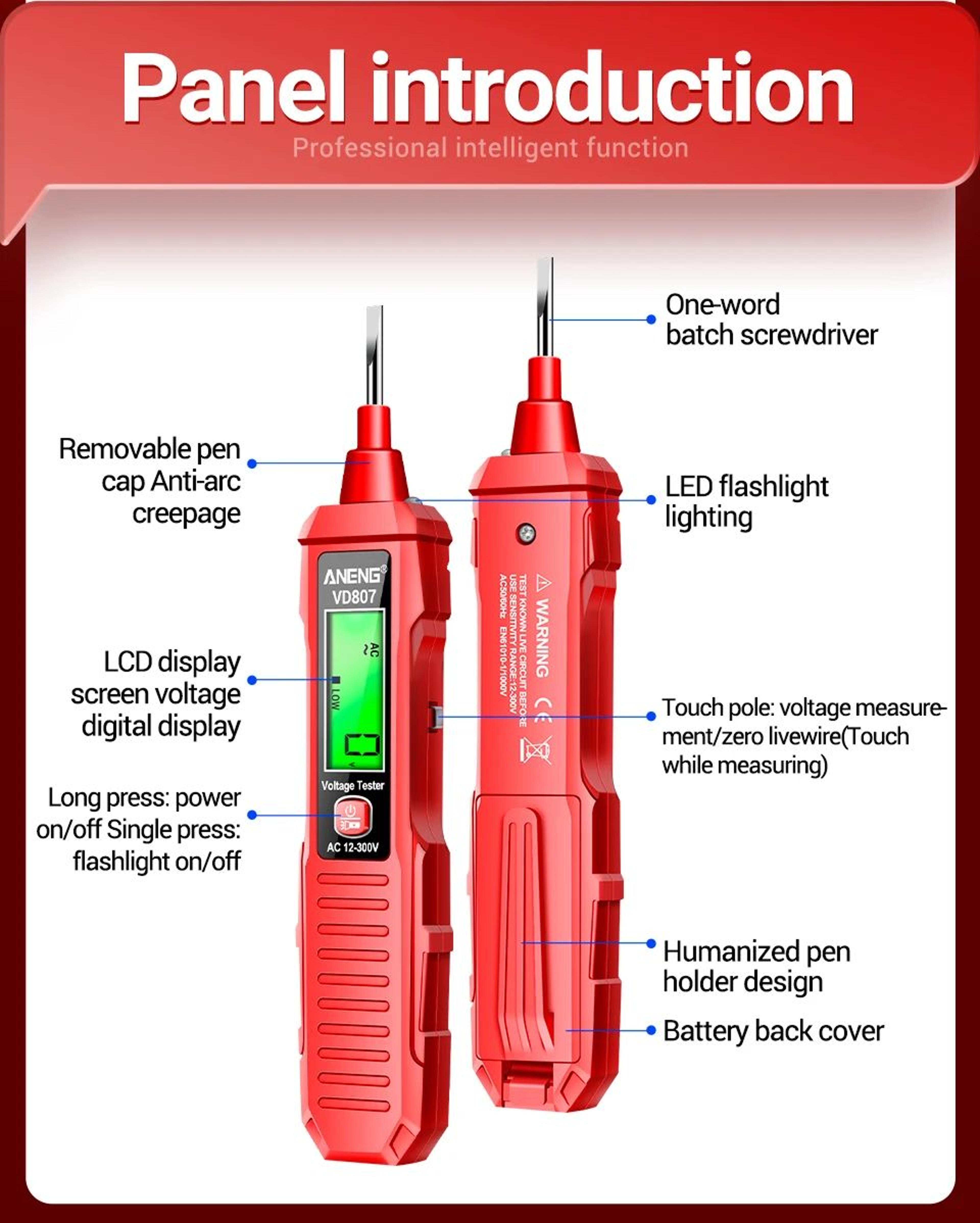 ANENG Non Contact Voltage Tester Pen 7