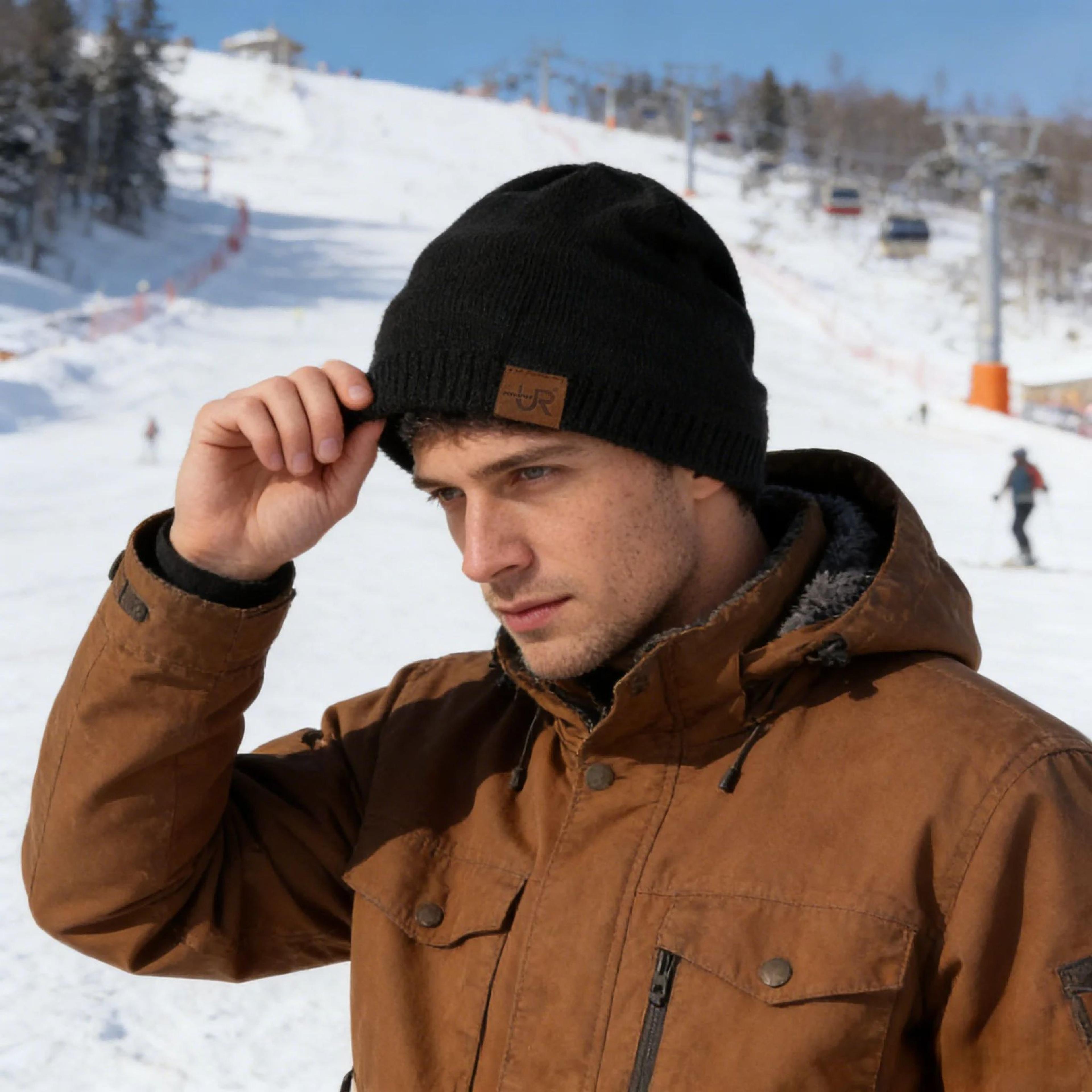 Fur Lined Knitted Winter Beanie For Men And Women 6