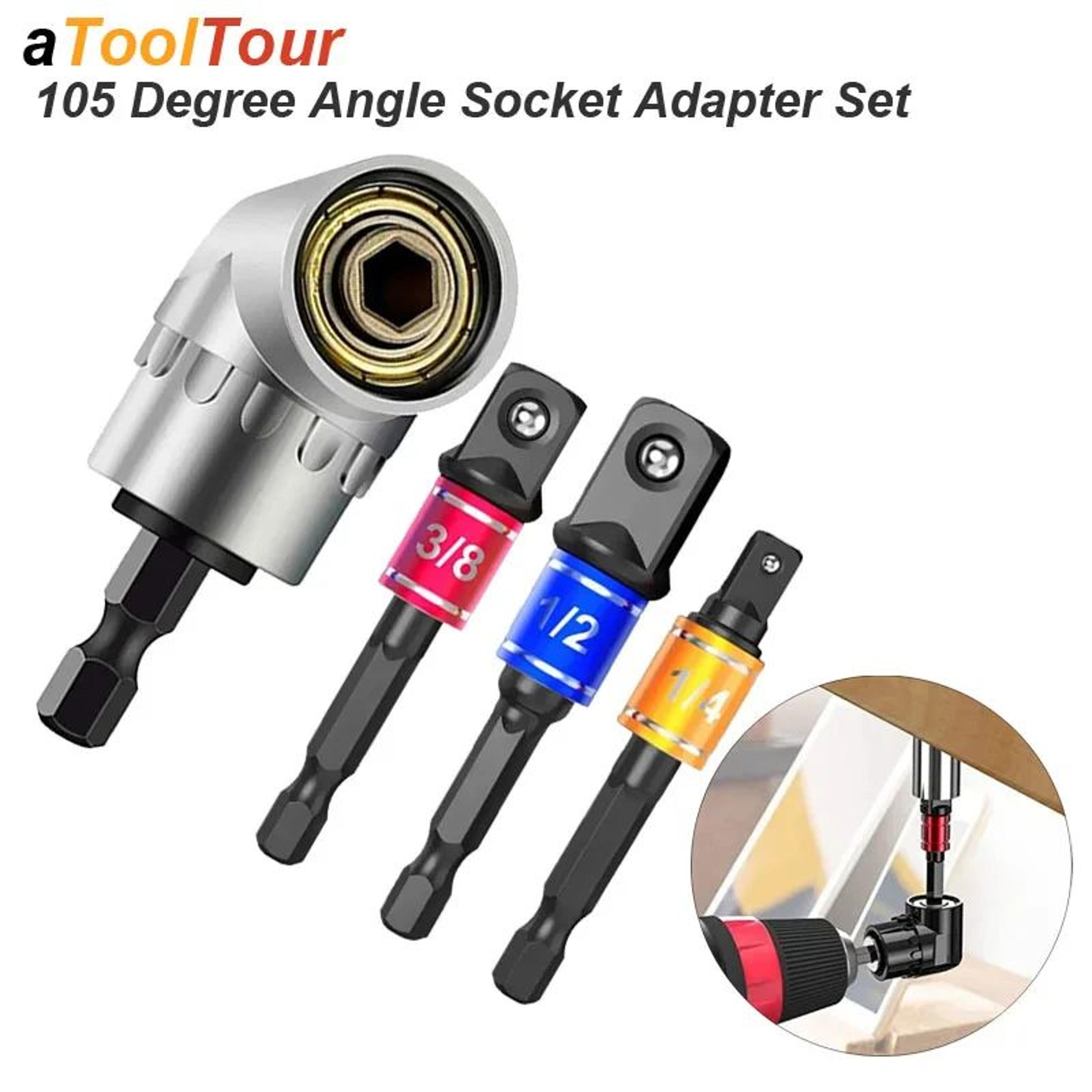 105 Degree Angle Socket Adapter Extension Set 0