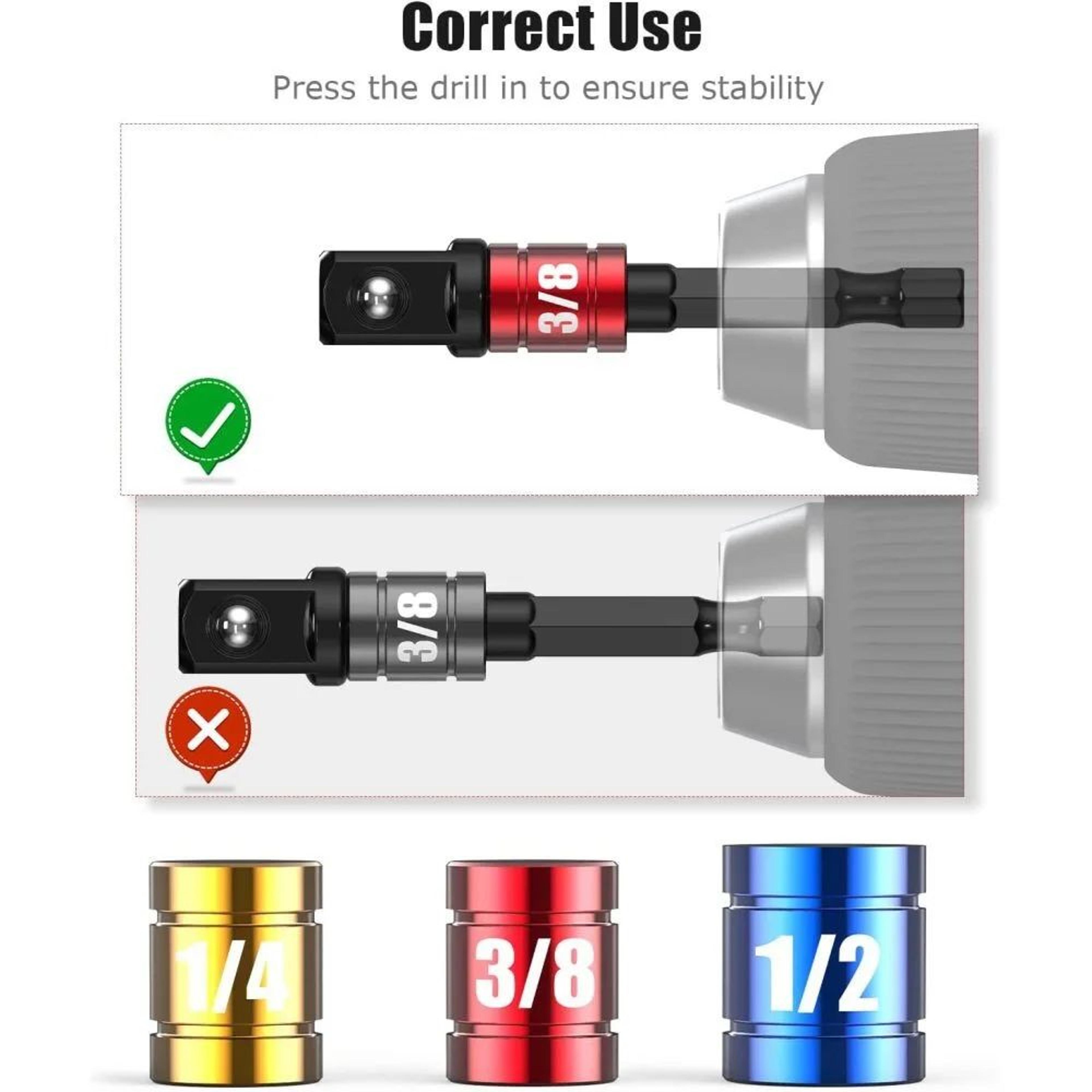 105 Degree Angle Socket Adapter Extension Set 2
