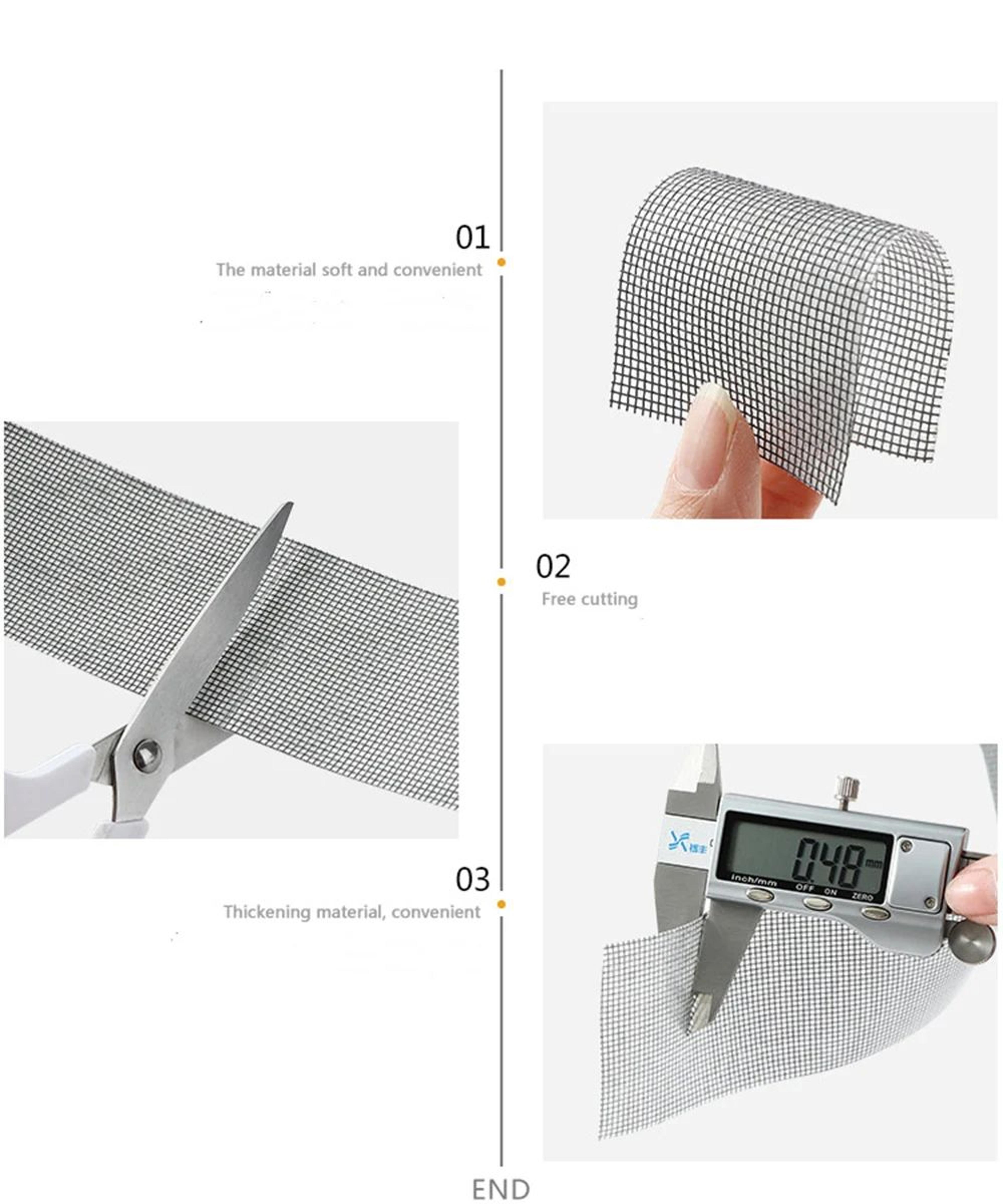 Waterproof Window Screen Repair Tape Mesh Patch 9