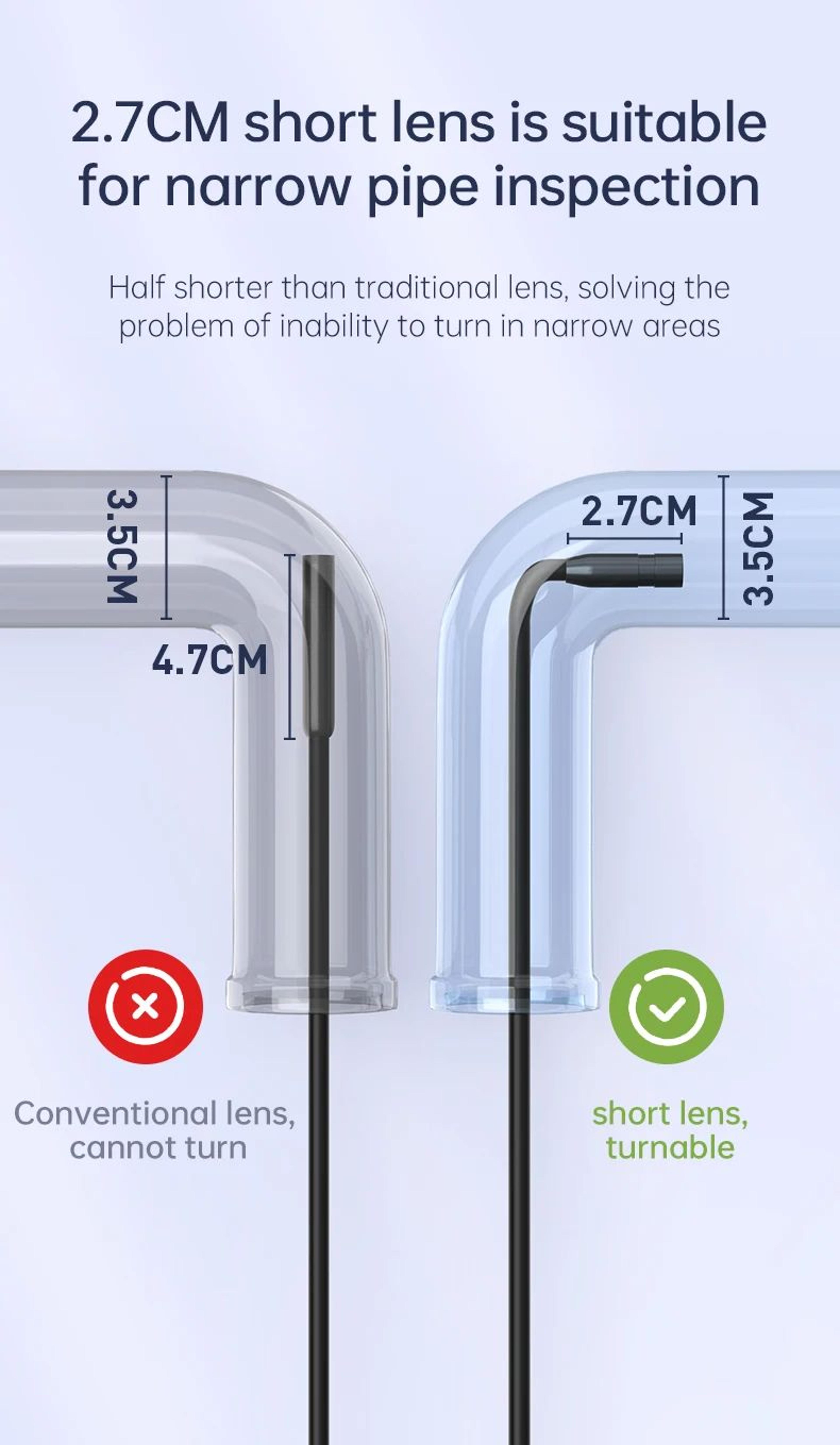 HD Industrial Endoscope Camera With IPS Screen 8