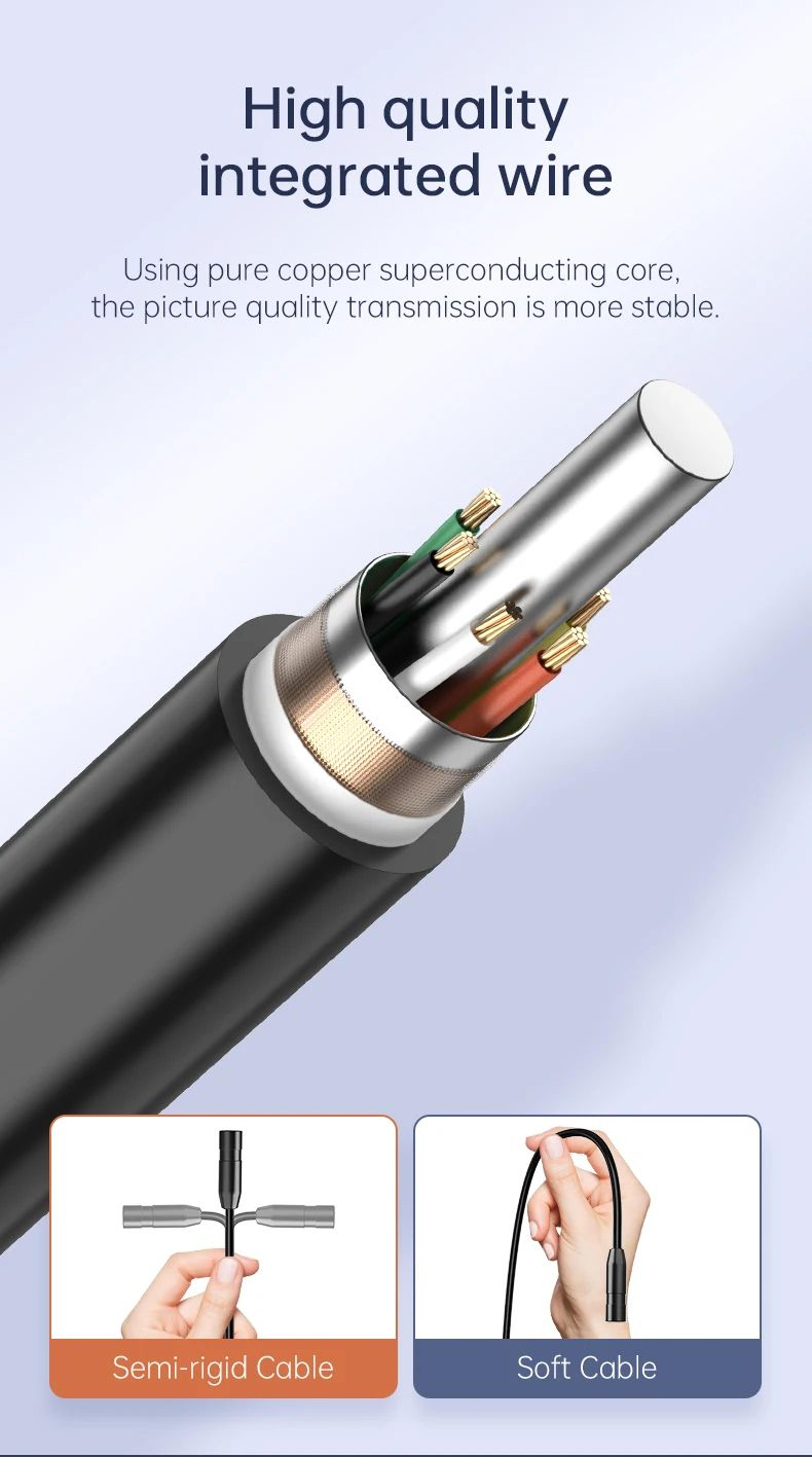 HD Industrial Endoscope Camera With IPS Screen 12