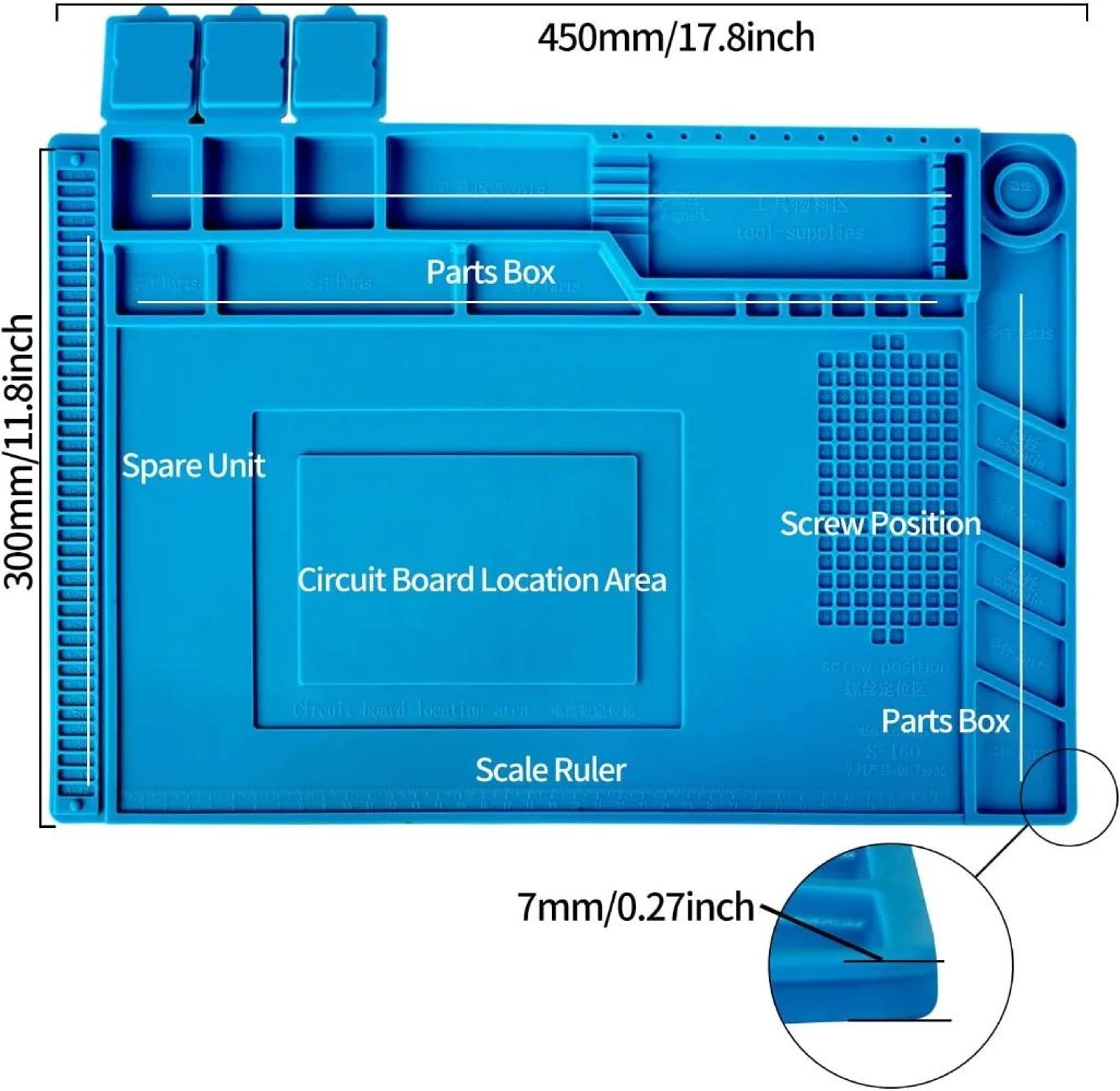 Heat Resistant Silicone Soldering Work Mat 11