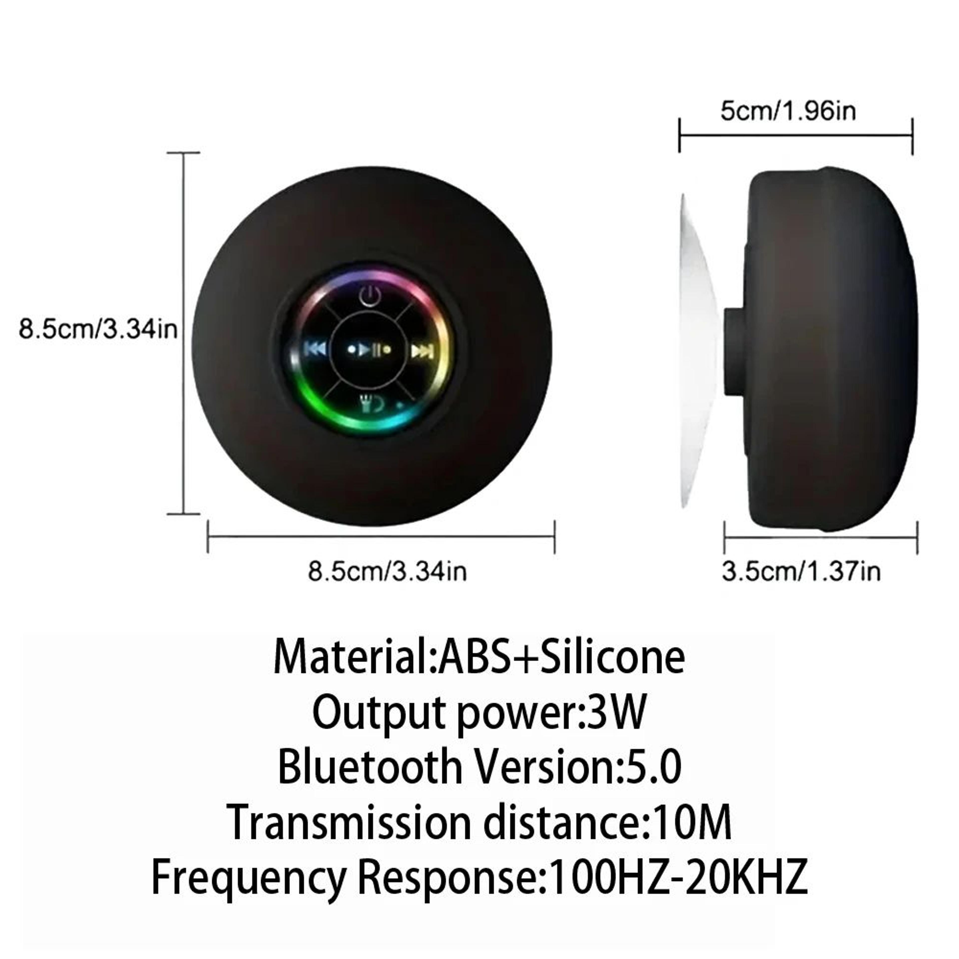 Portable Bluetooth Speaker With LED And Suction Cup 5