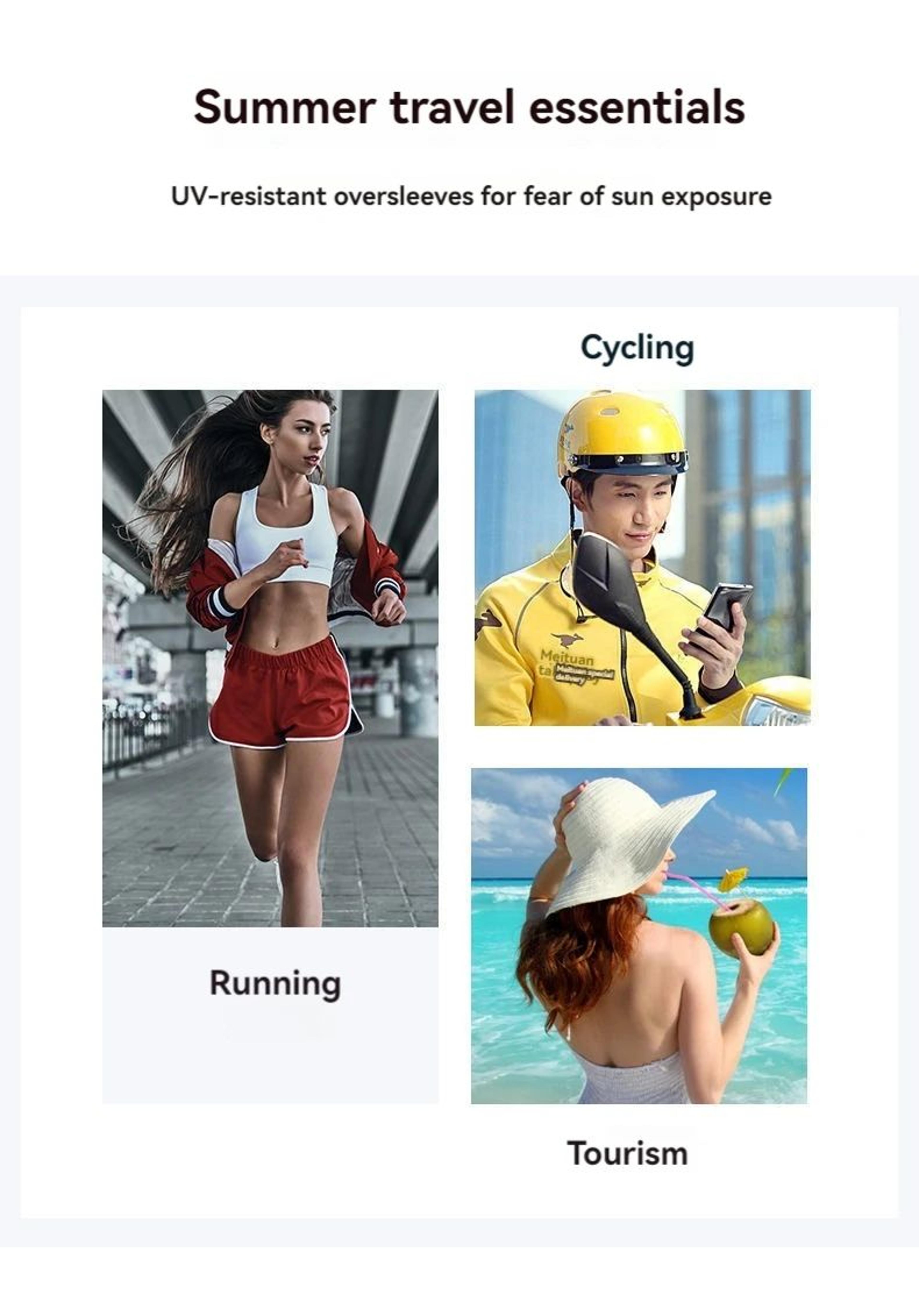 Cooling Silk Arm Sleeves For Women Sun Protection 9