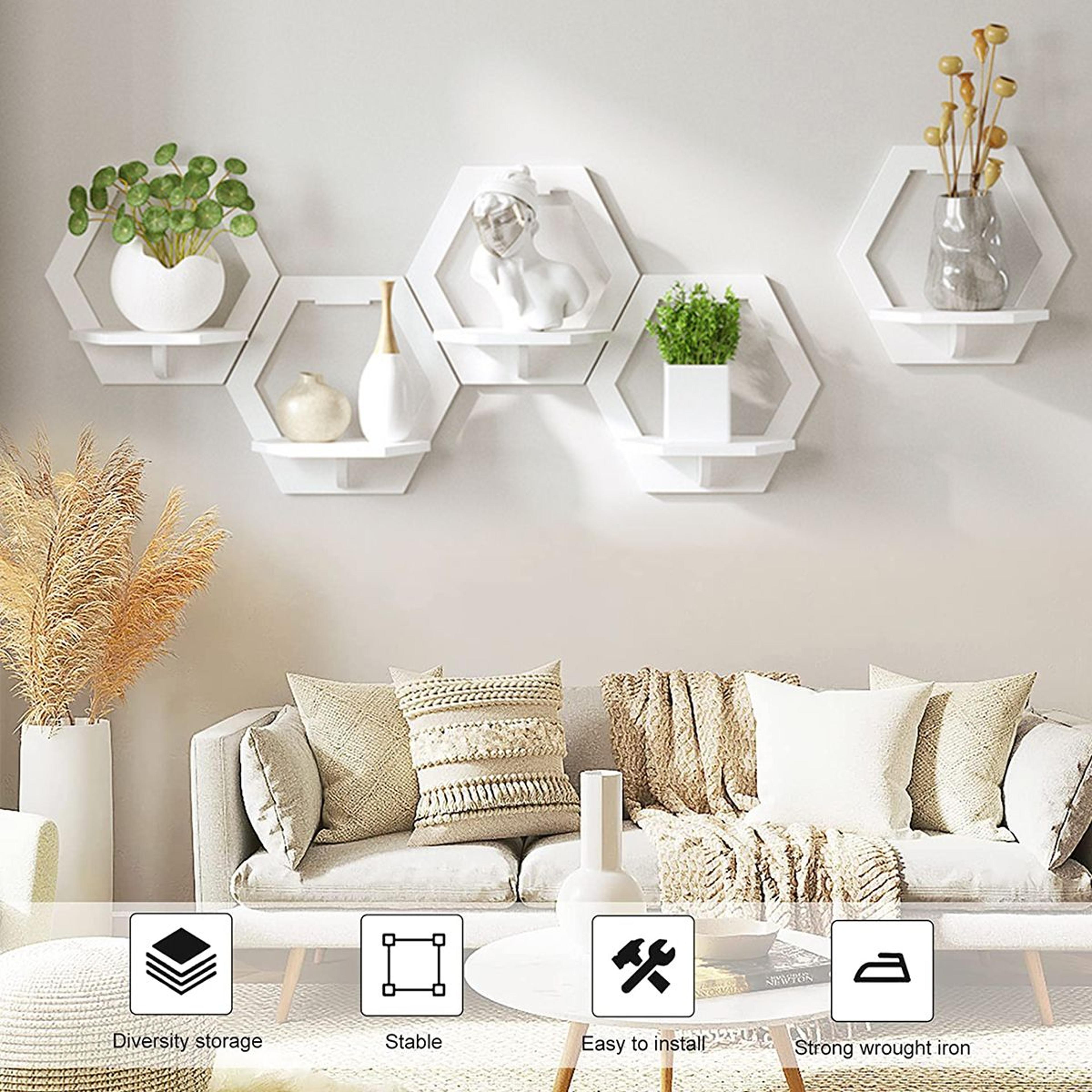 Hexagon Wall Shelf Display Set 6