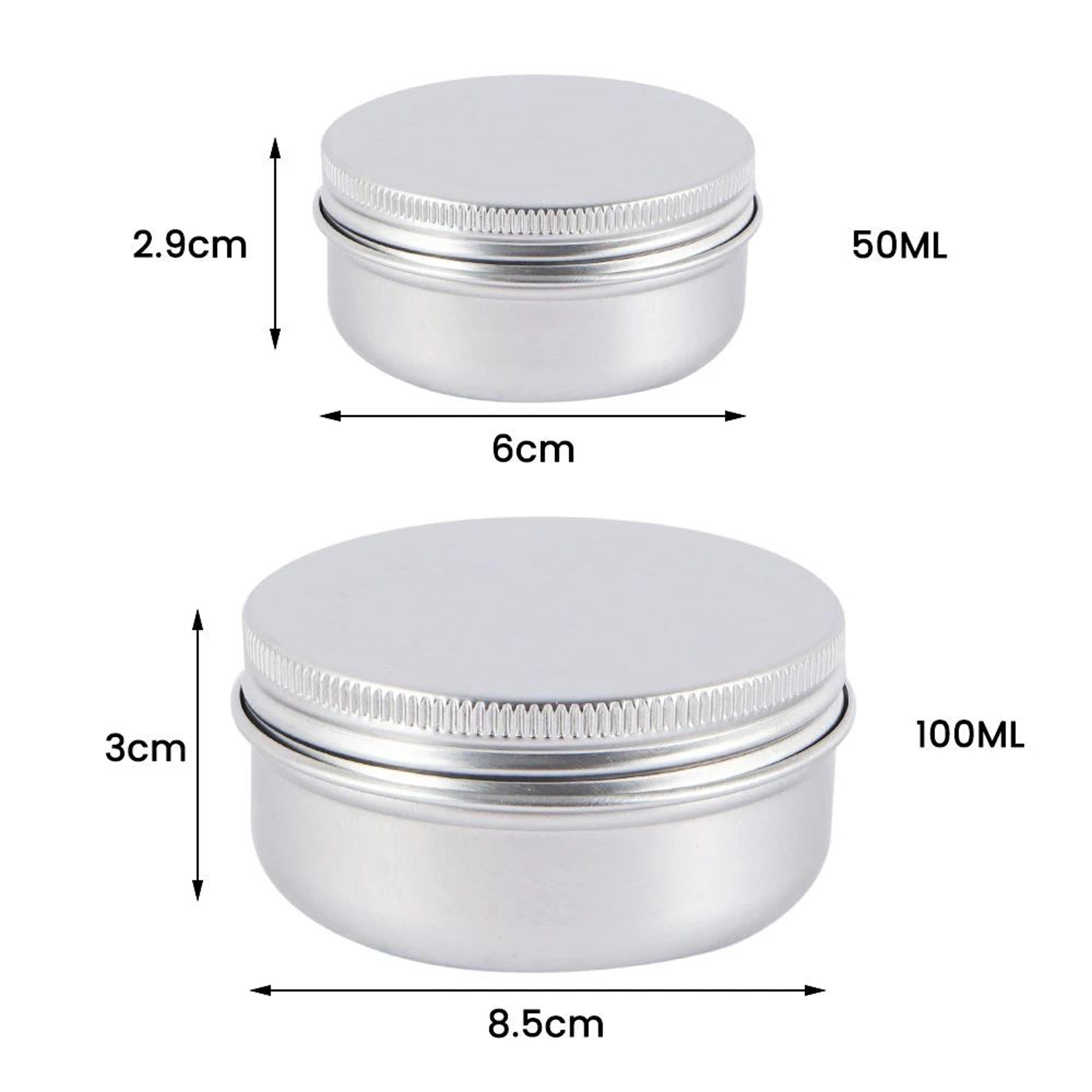 Refillable Aluminum Tin Container Set 5