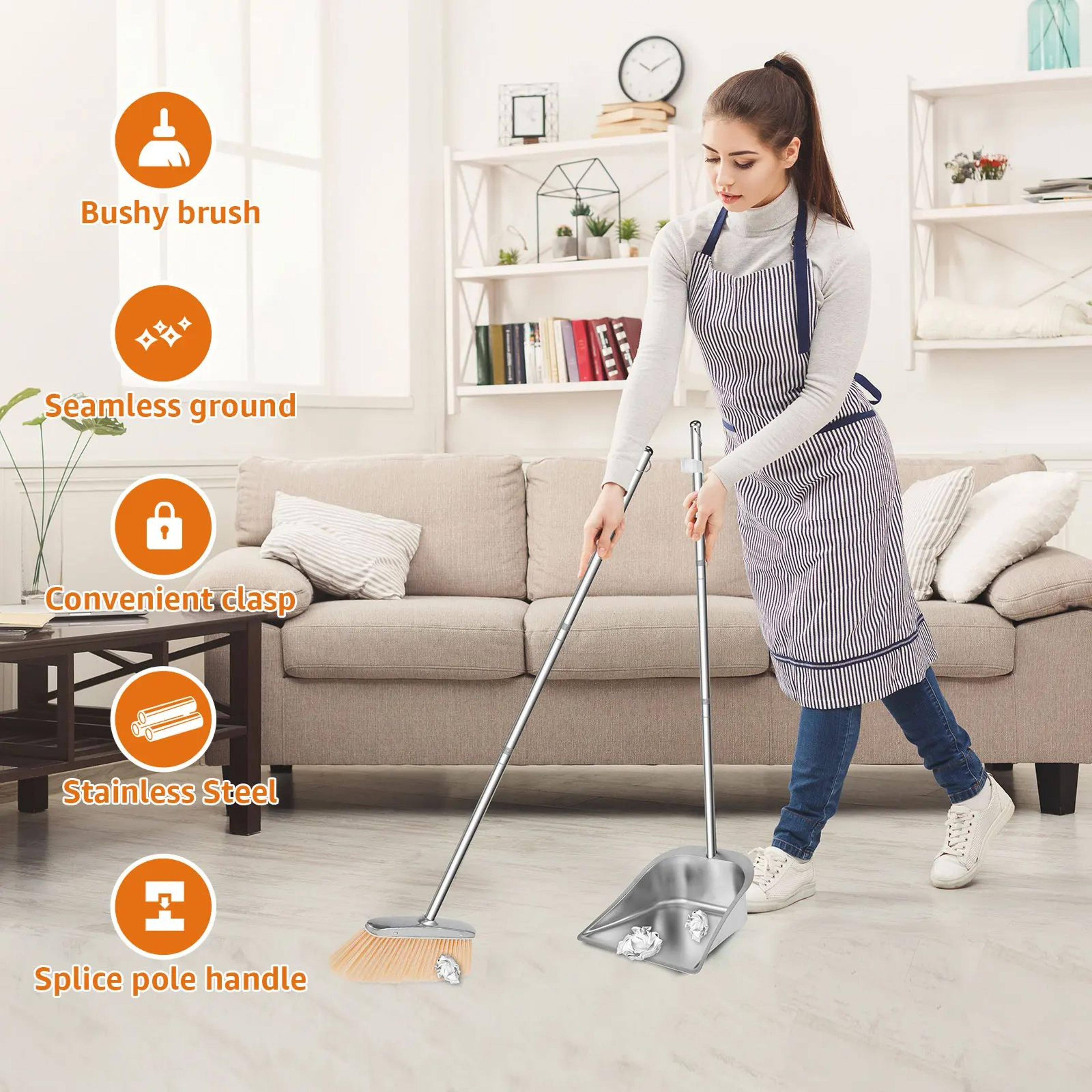 Stainless Steel Broom And Dustpan Set 4