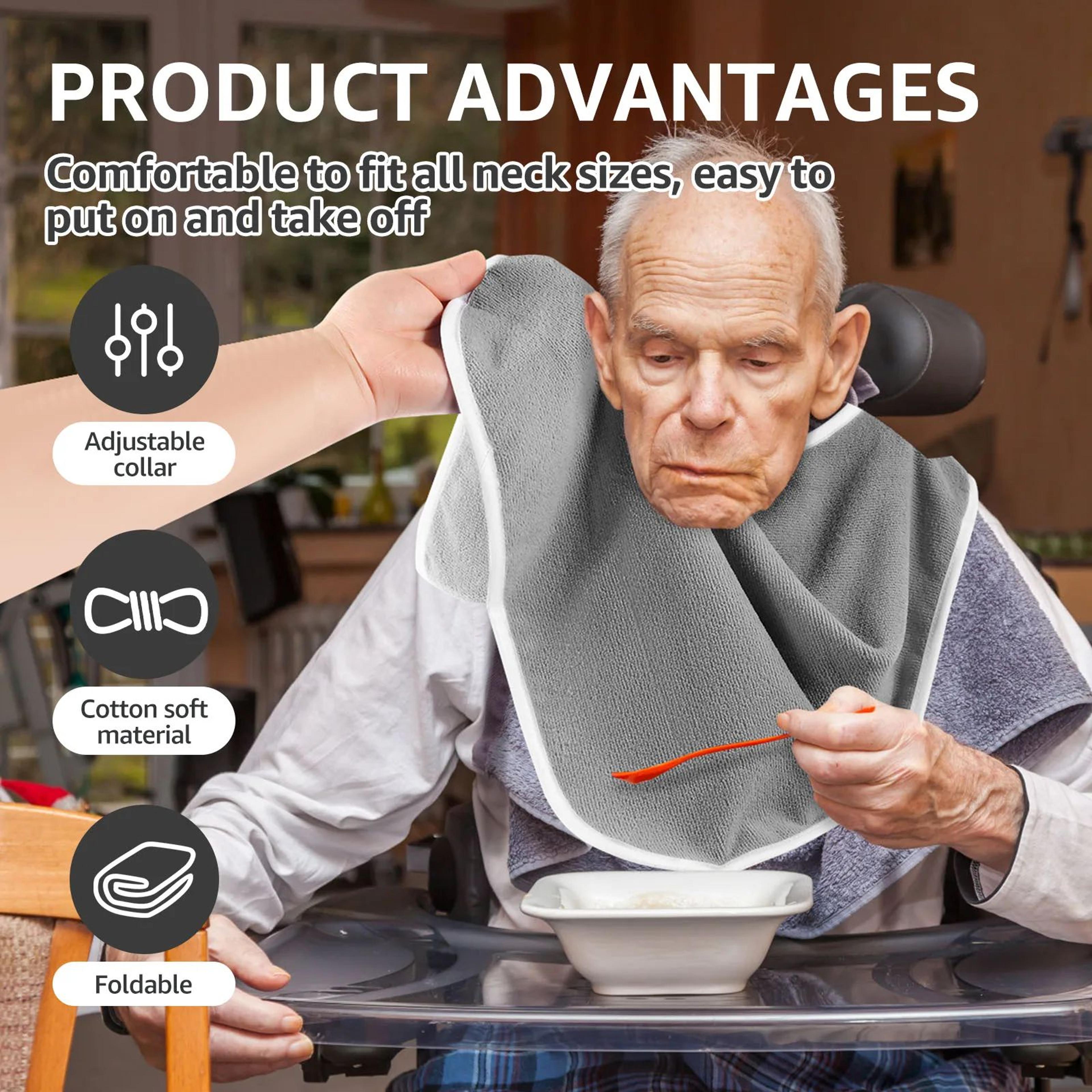 Reusable Adult Feeding Bib Set 3