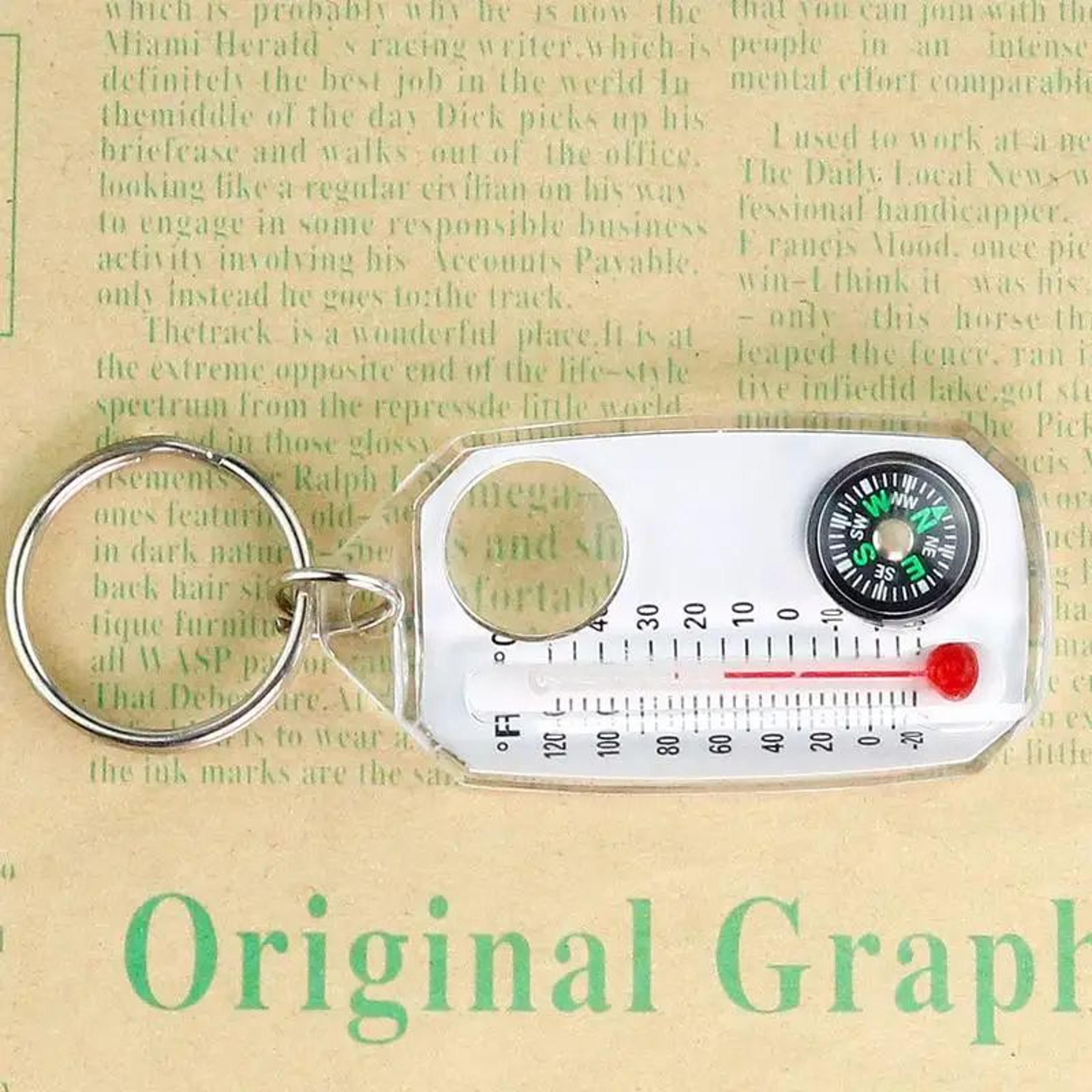 Mini Keychain Compass Thermometer 4