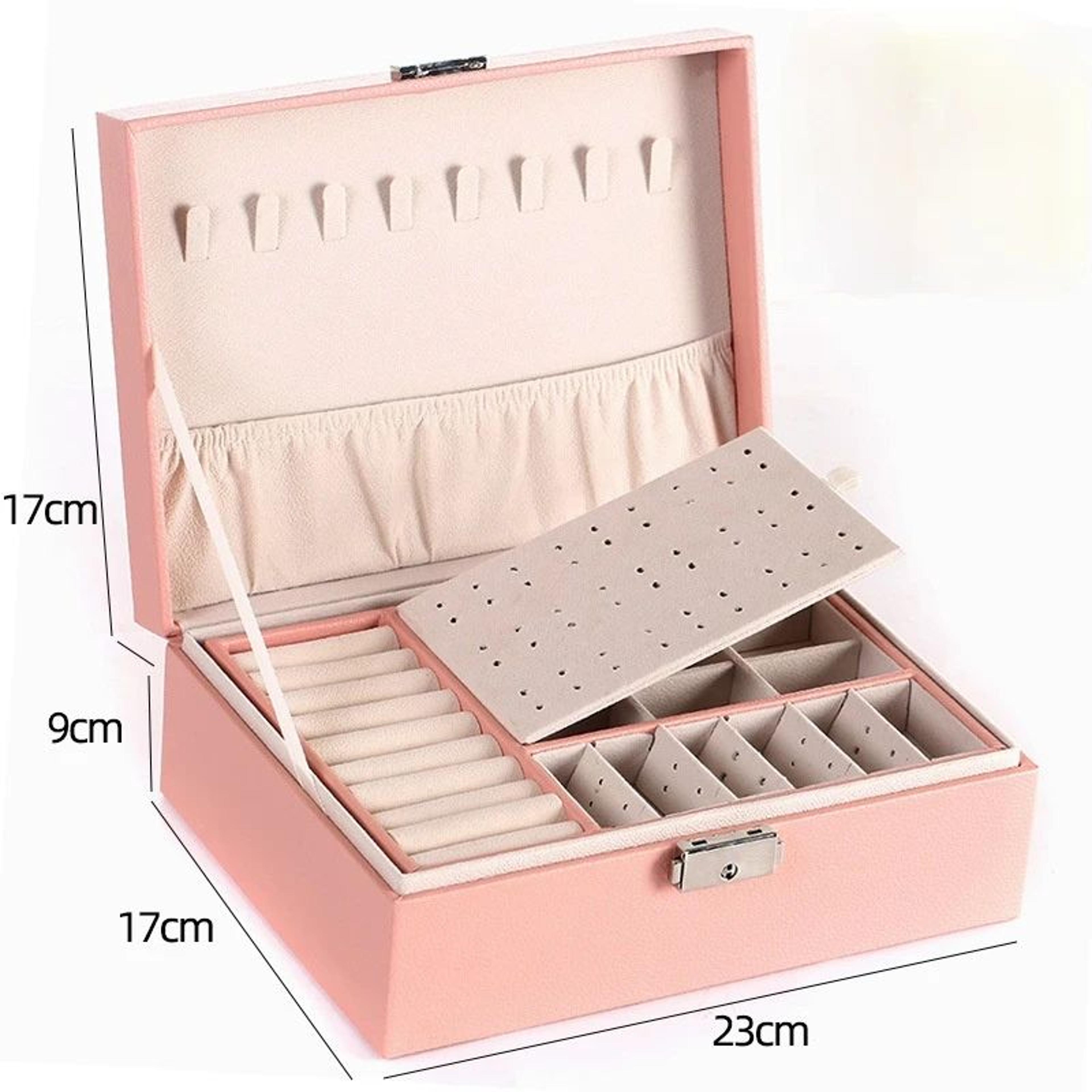 Double Layer Wooden Jewelry Box 18