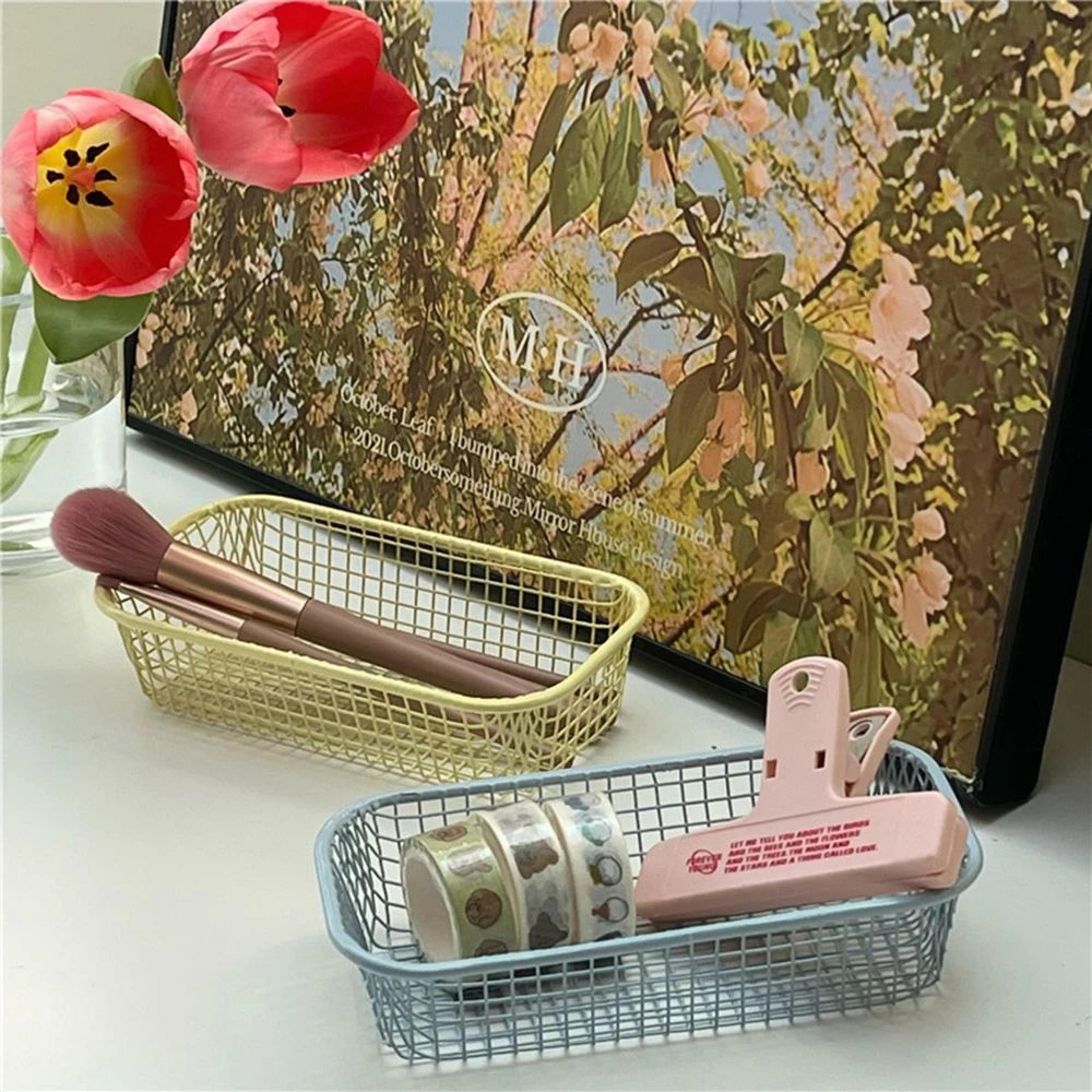 Metal Desktop Storage Basket 7