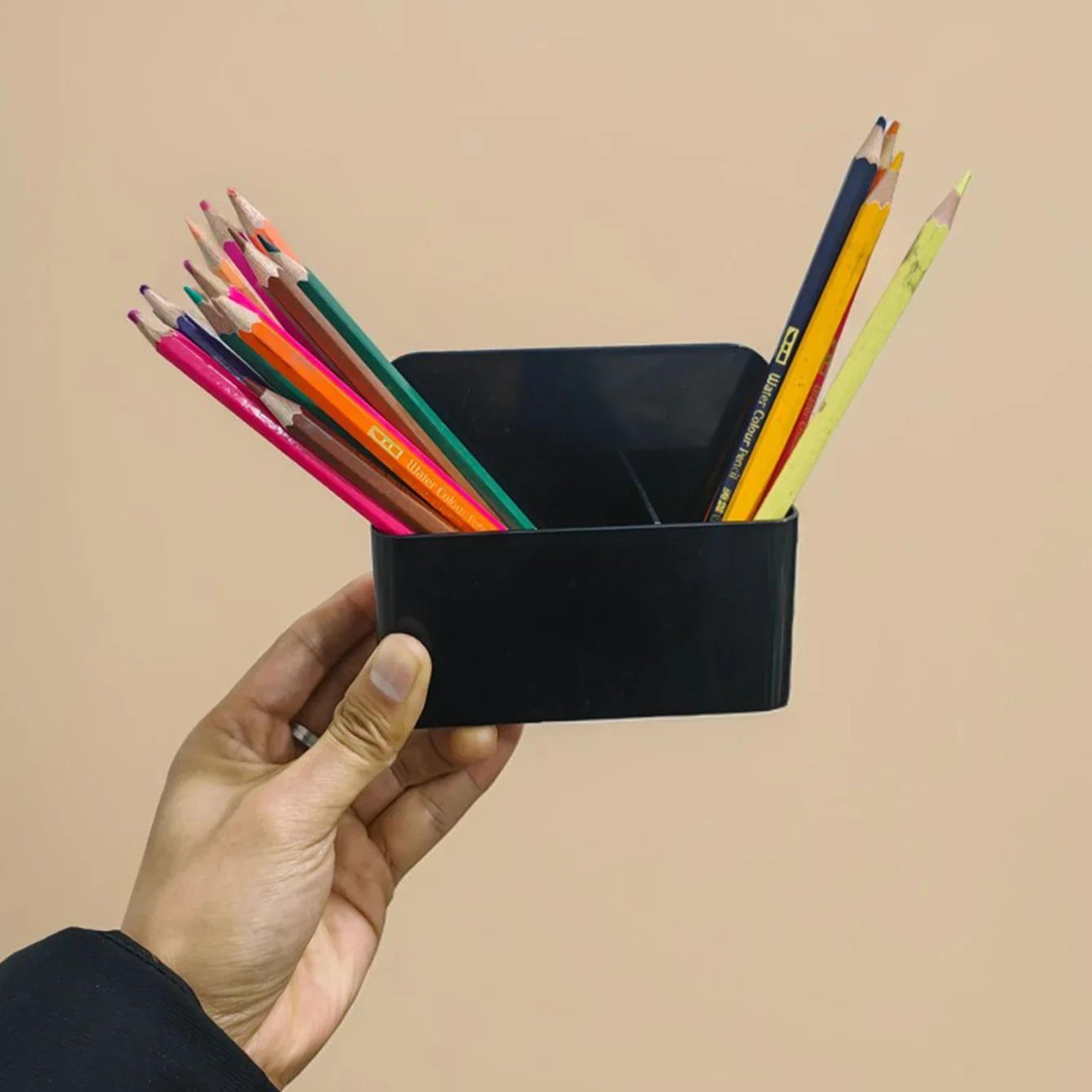 Magnetic Mini Pen And Chalk Holder With MultiSection Storage 2