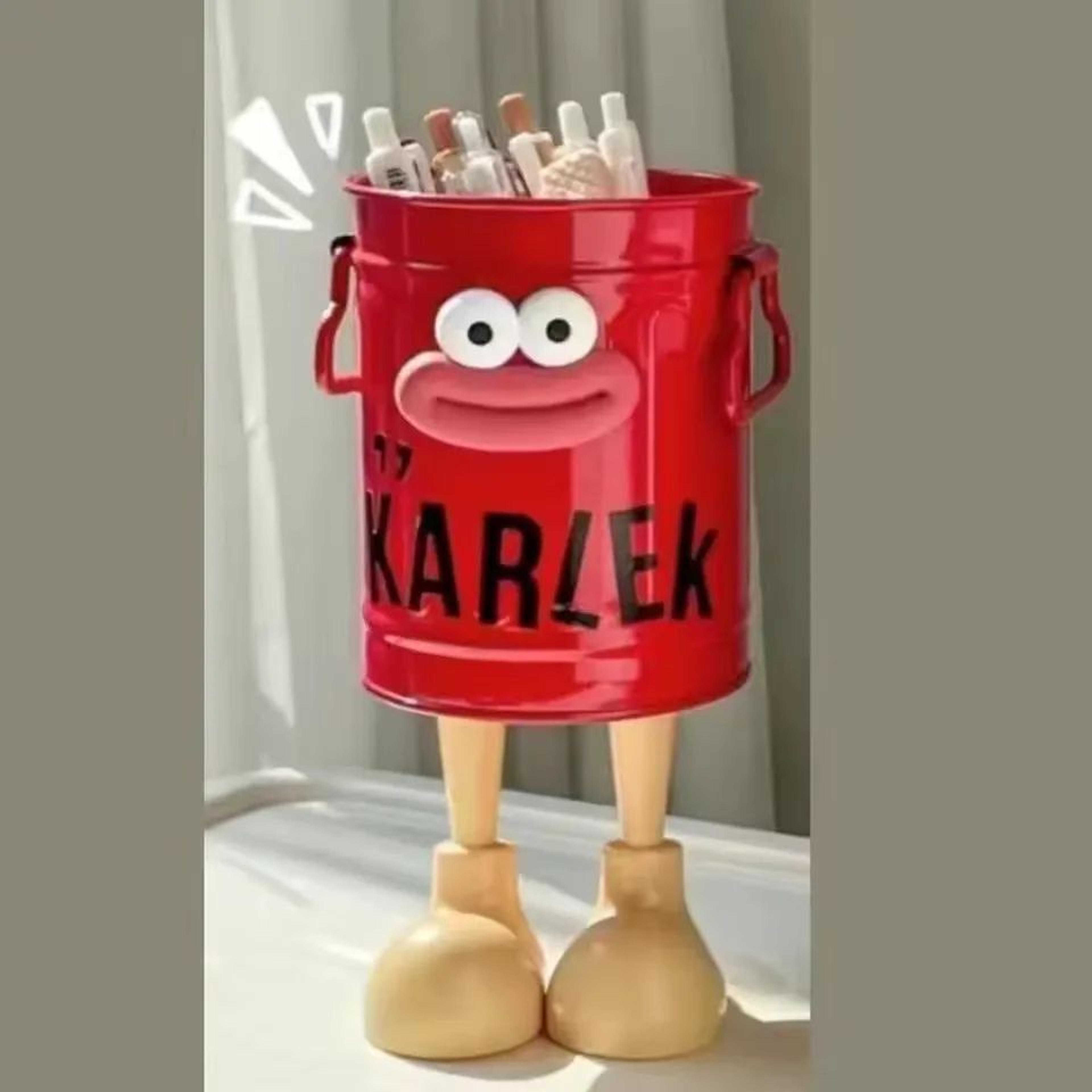 Cartoon Pen Holder Desk Organizer With Random Letter Stickers 13
