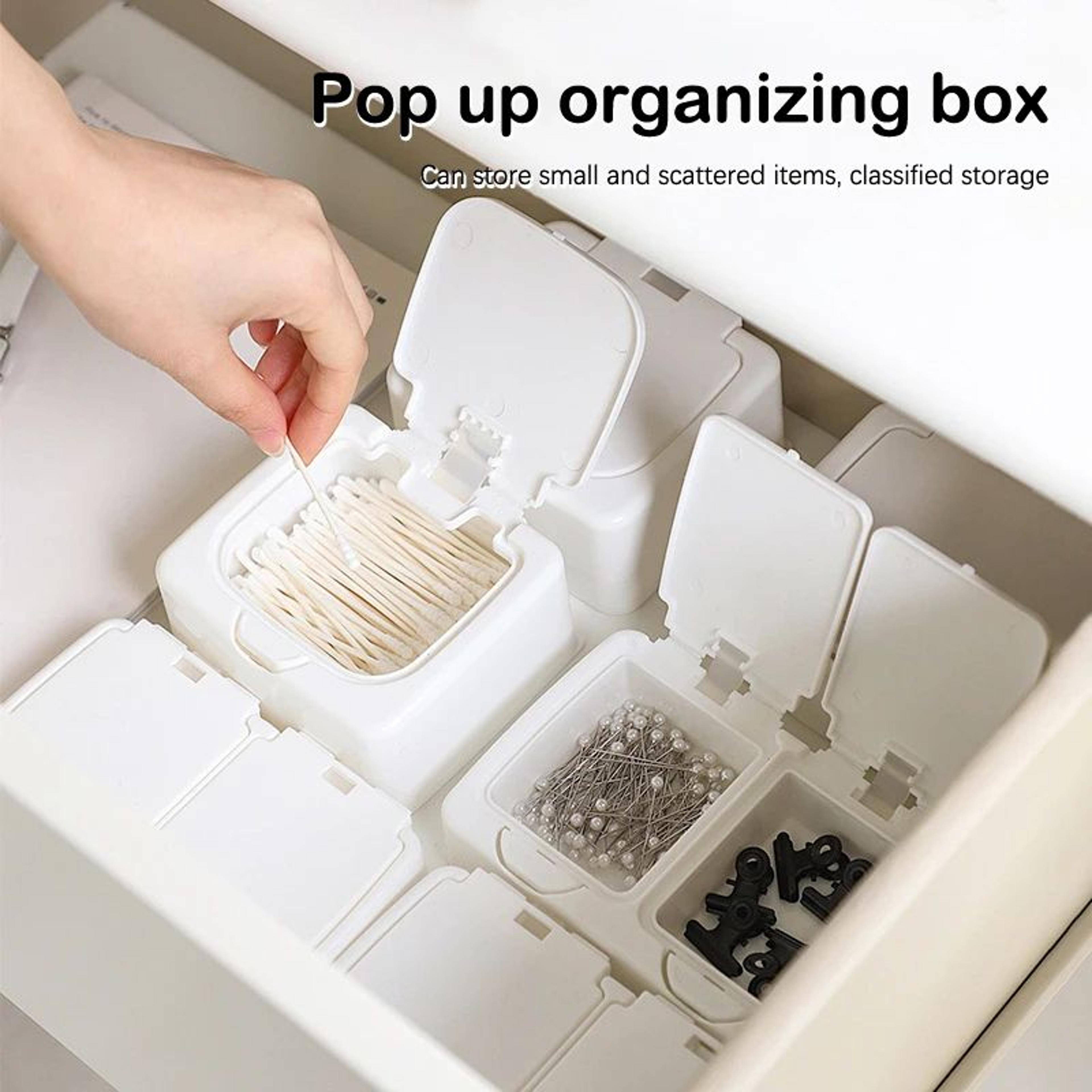 White Large Capacity Desktop Storage Box Organizer 1