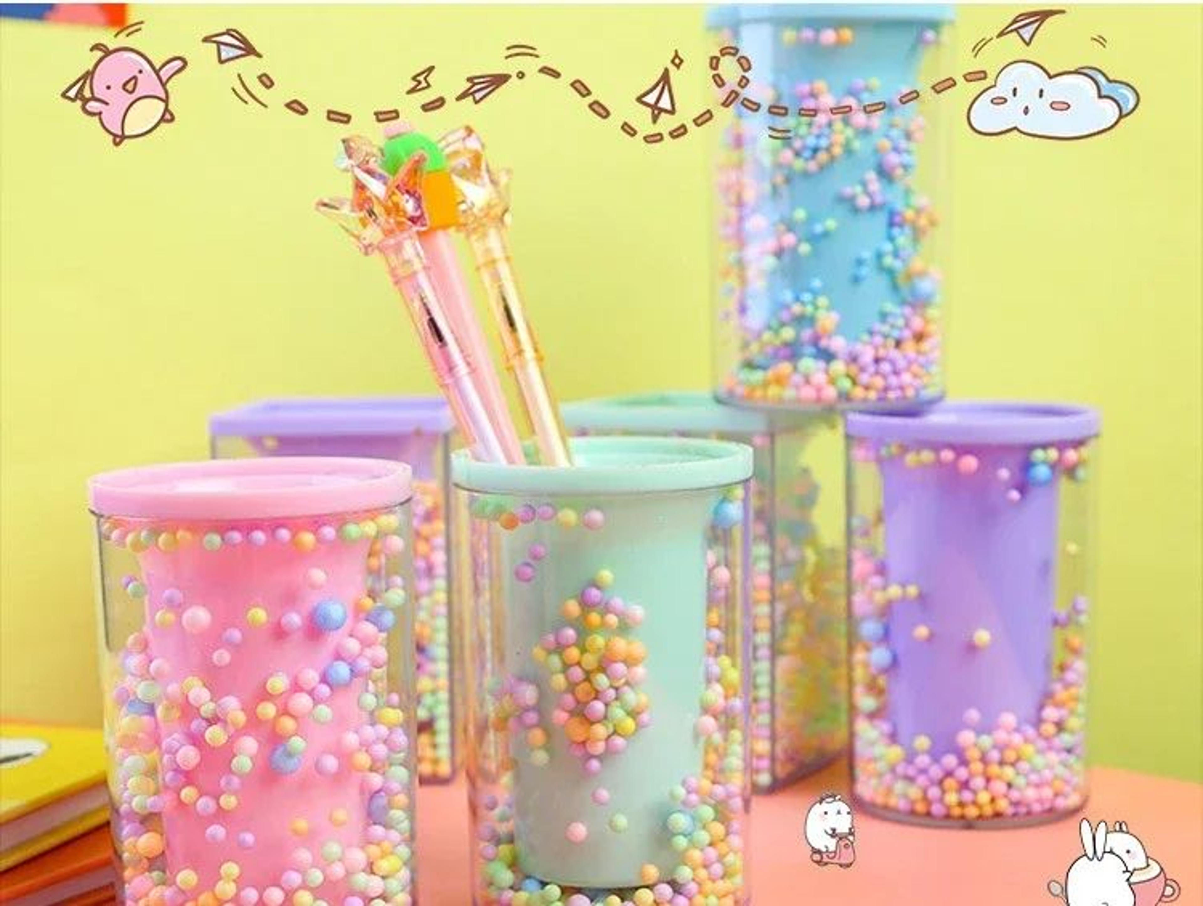 Colorful Acrylic Piggy Drawer Pen Holder And Multifunction Organizer 5