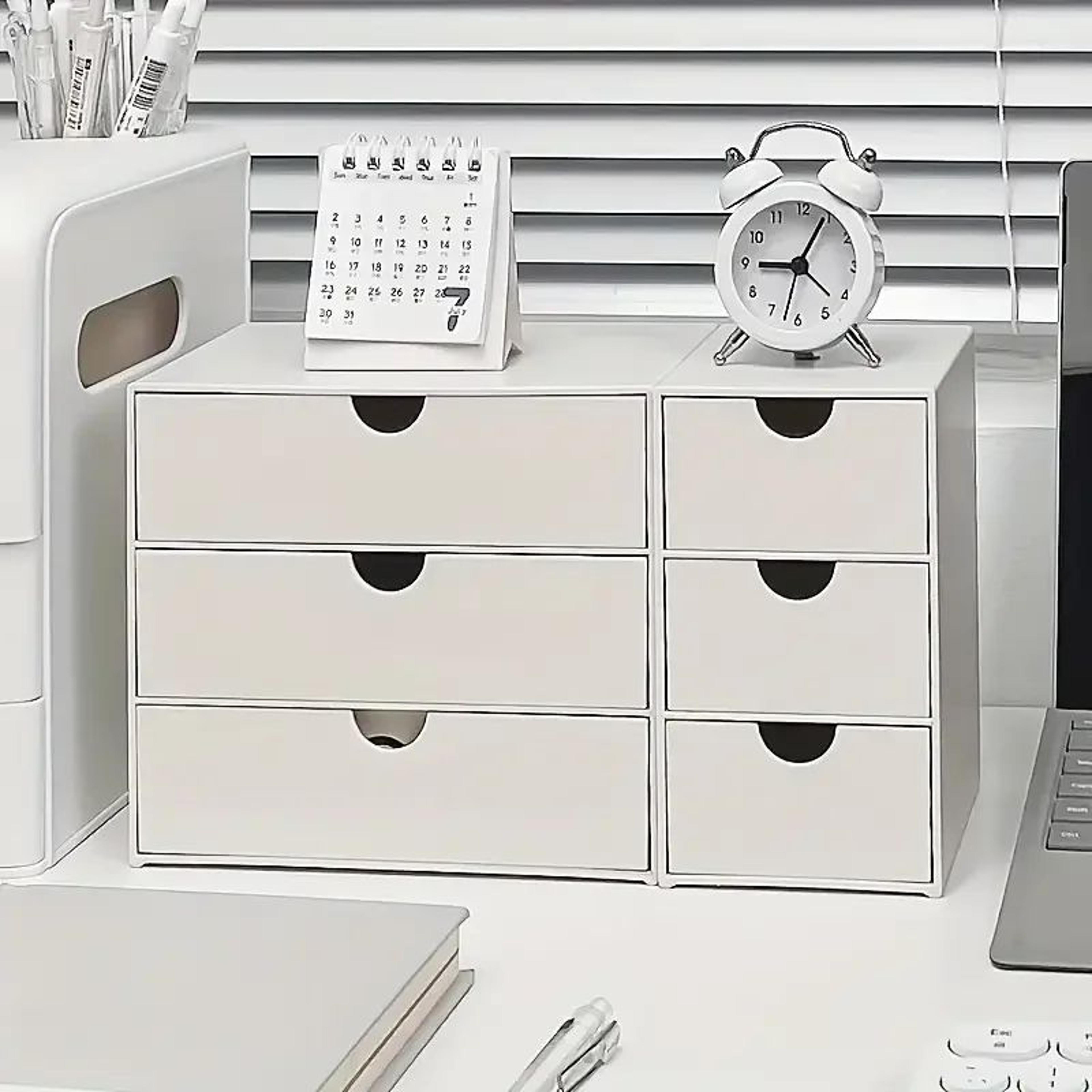 3Layer Stackable Plastic Storage Drawer Rack Desk Organizer 3