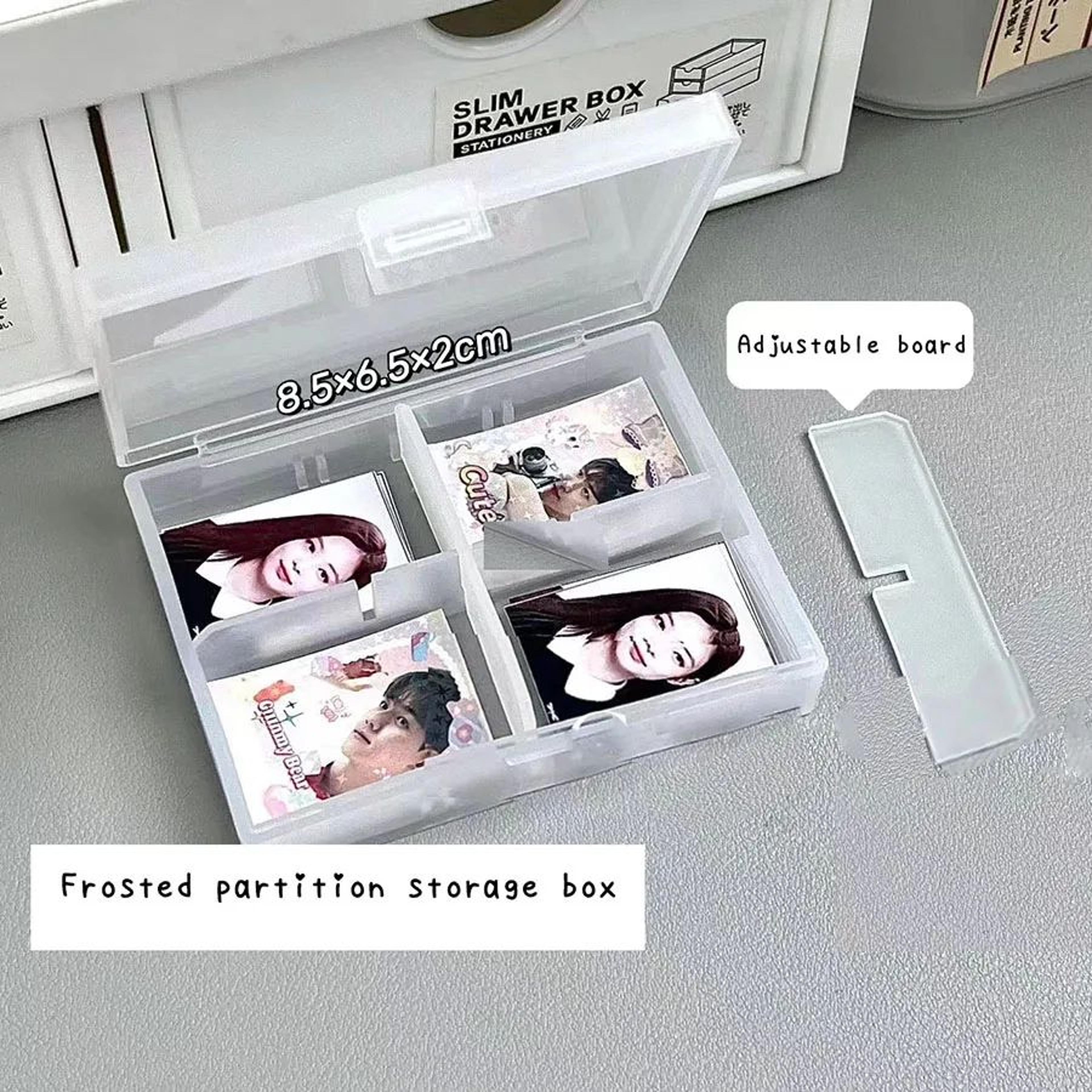 Frosted Transparent Desktop Stationery Storage Box Organizer 4