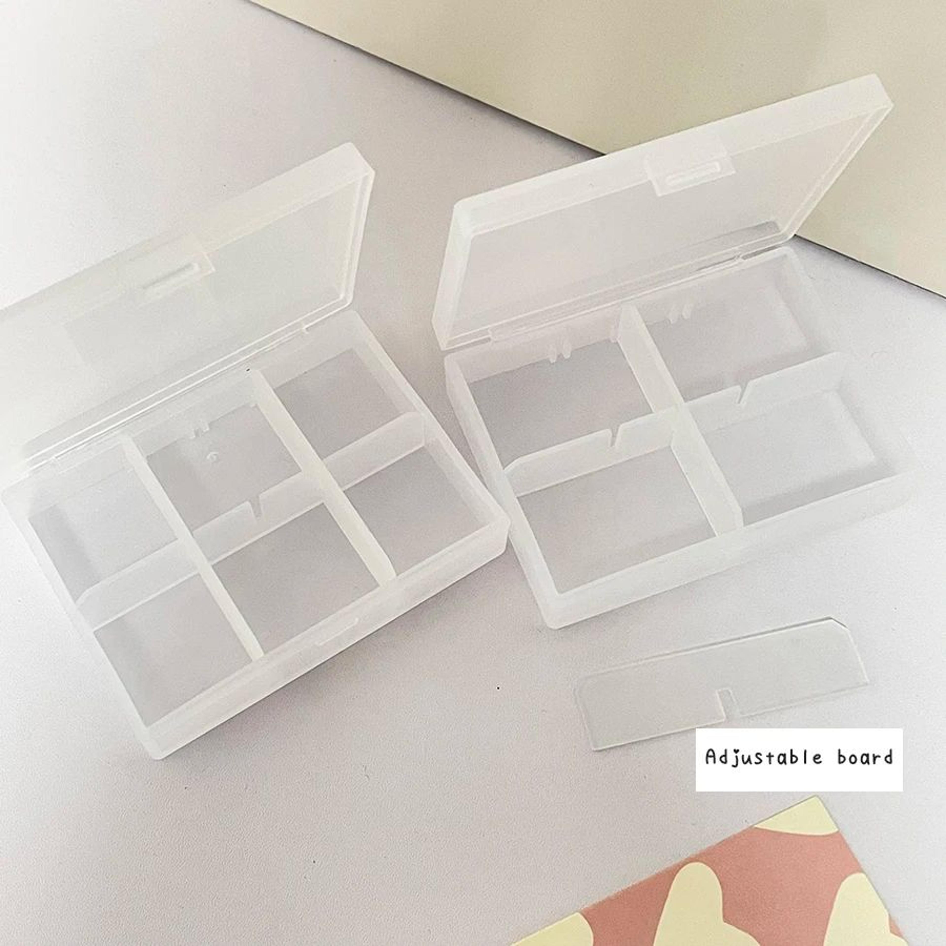 Frosted Transparent Desktop Stationery Storage Box Organizer 13