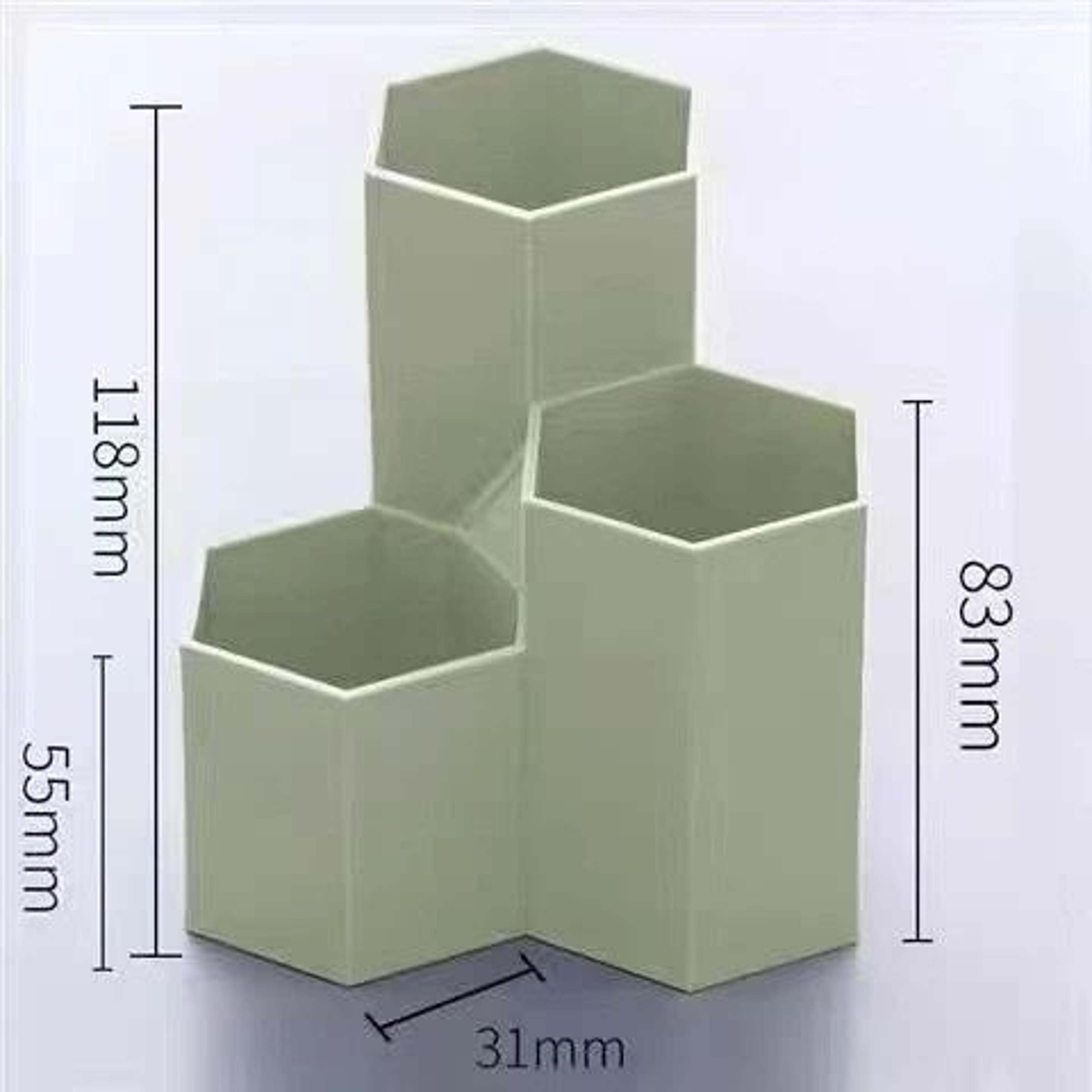 Modern White And Mint Green Multifunctional Desktop Organizer Box 6