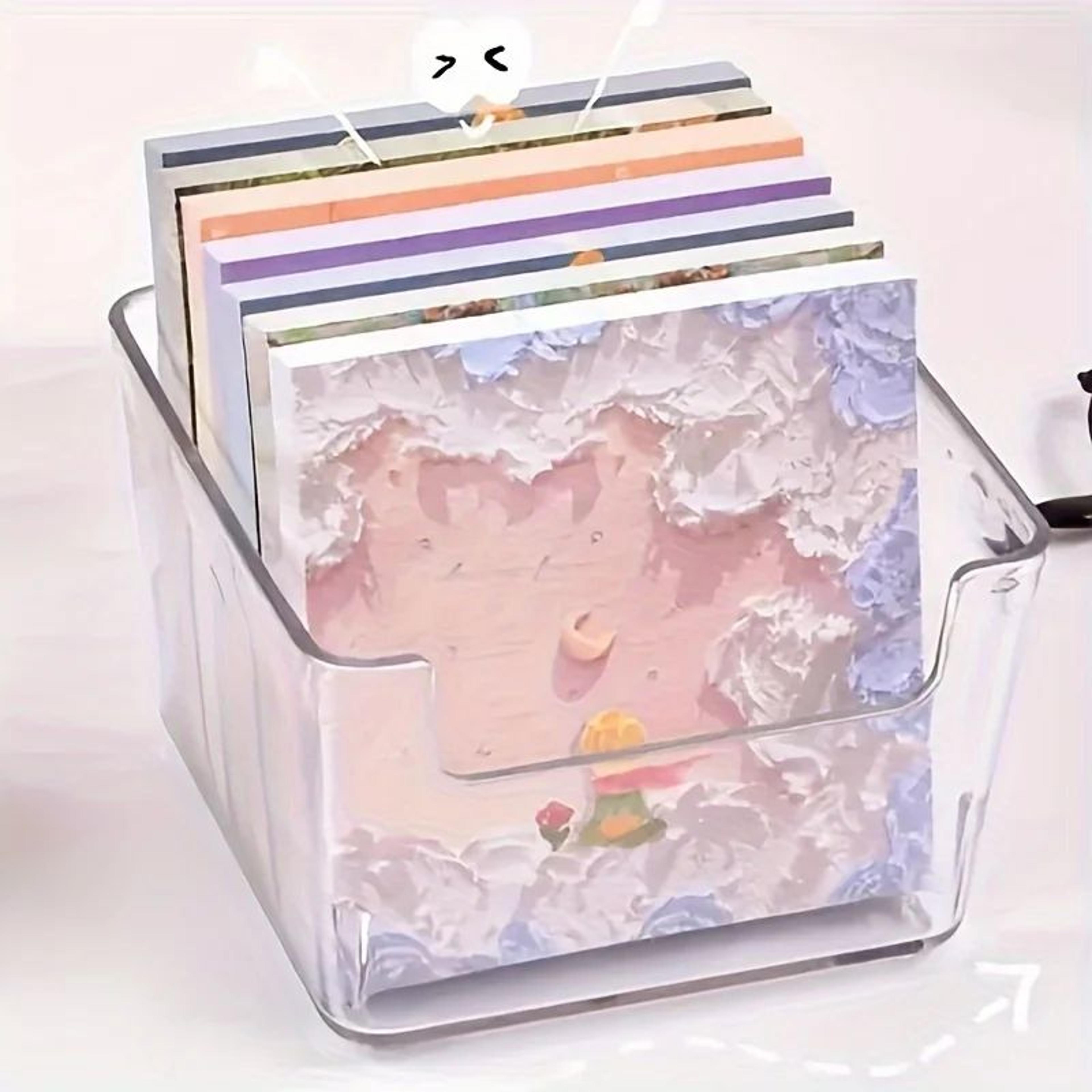 Clear Acrylic Sticky Note Holder Desktop Organizer 5