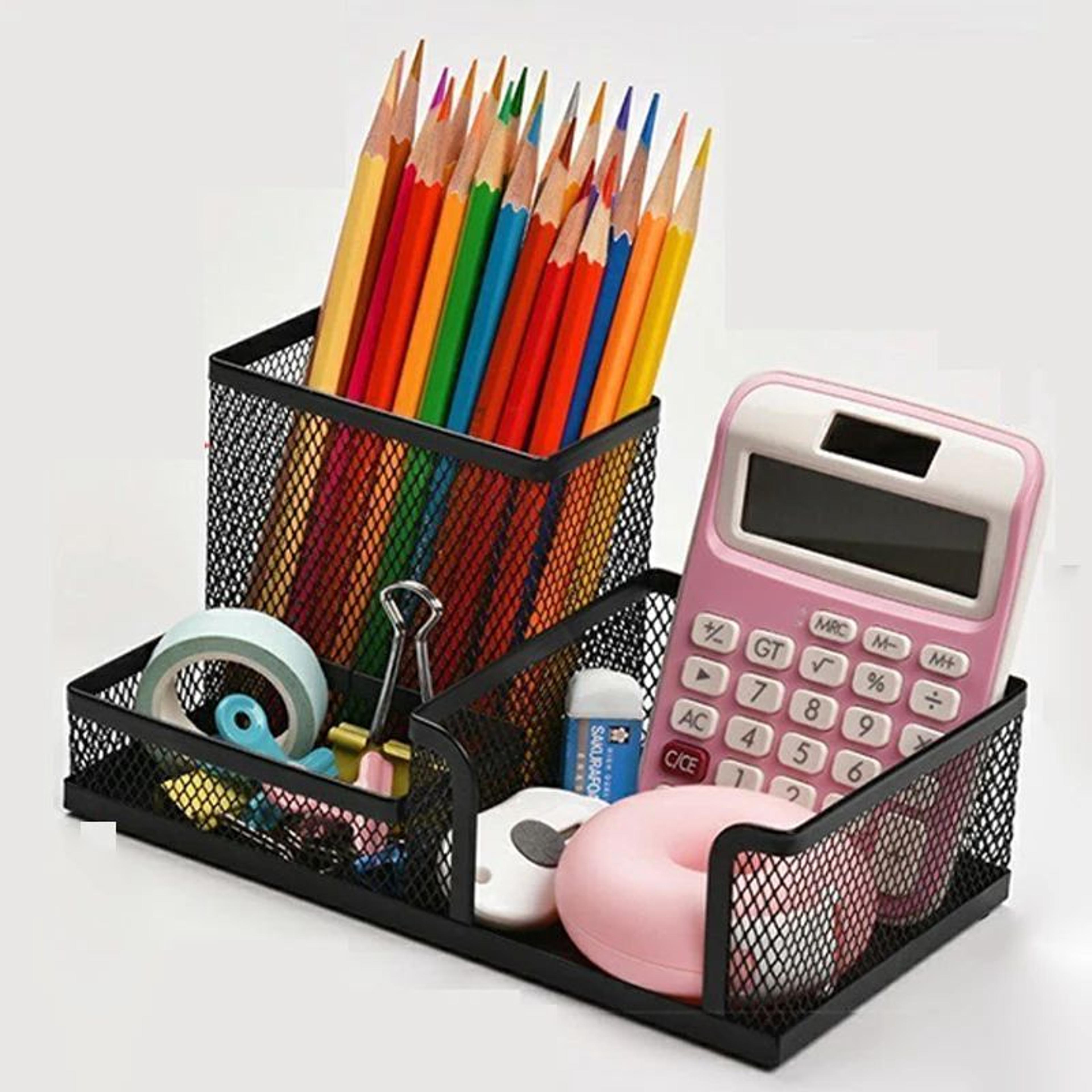 Creative Metal 3Grid Desk Organizer Pen  File Holder 10