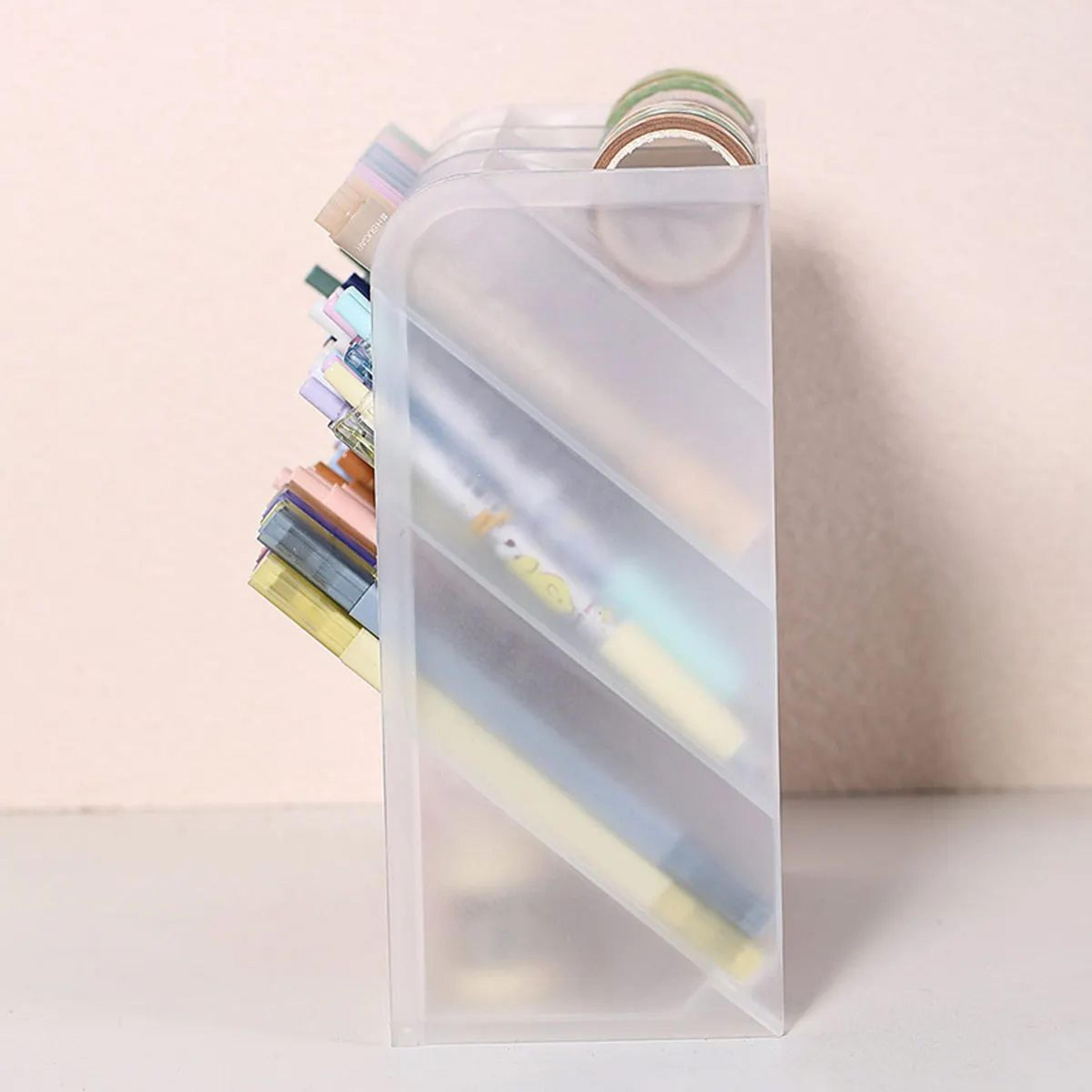 Transparent Large Capacity Multifunction Desktop Pen Holder 2