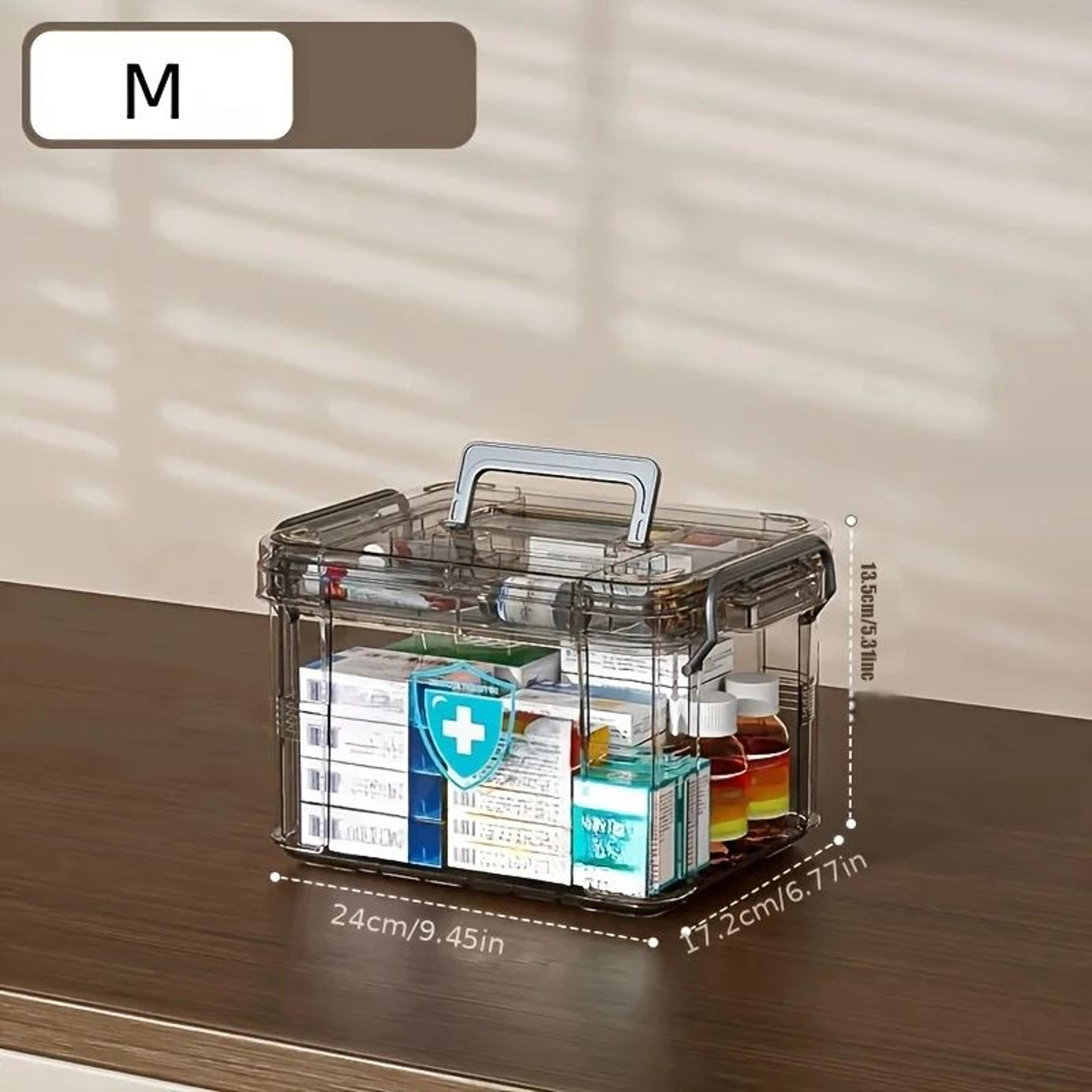 Clear Medicine Organizer Storage Box With Tray 7