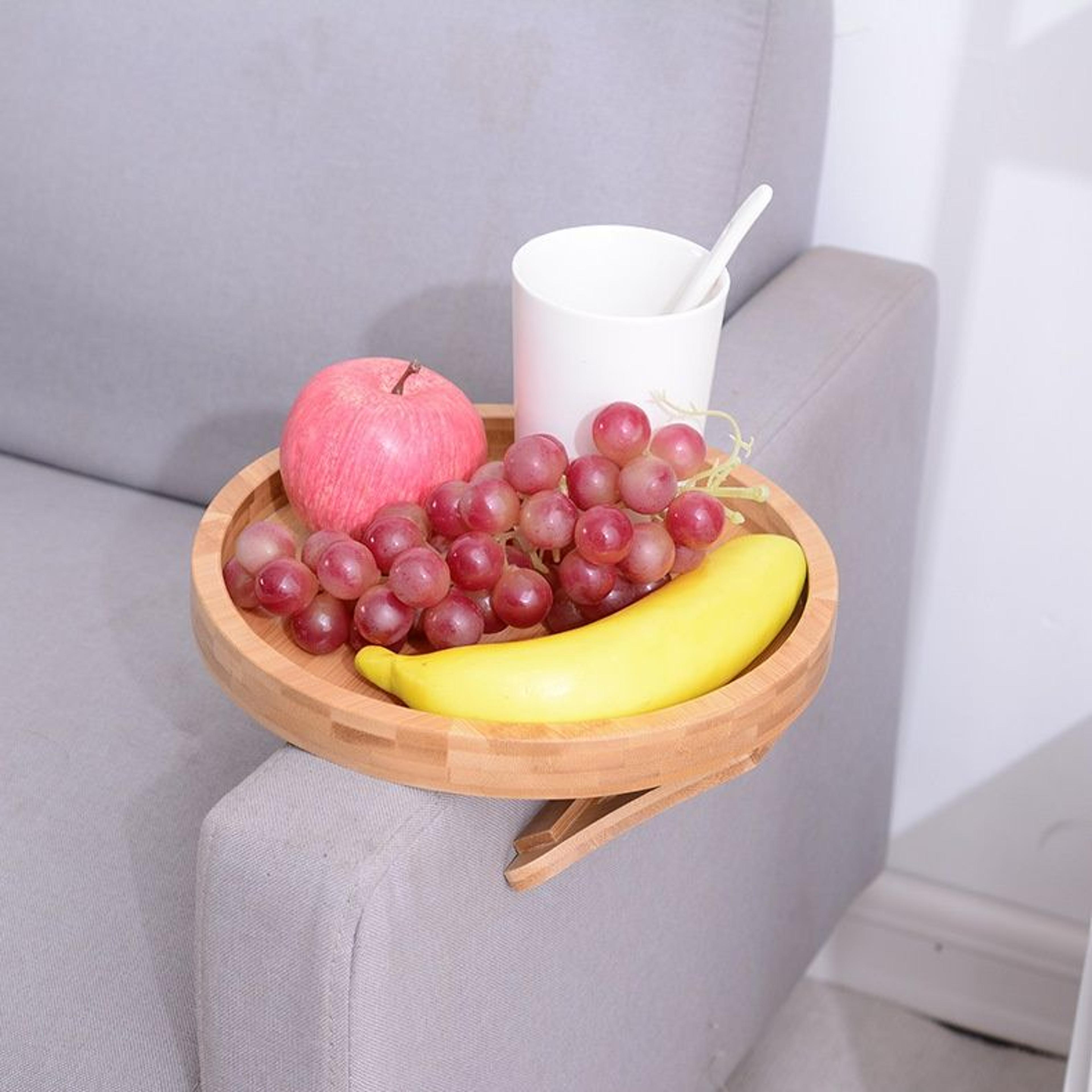 Wooden Sofa Armrest Clip On Tray Table 11
