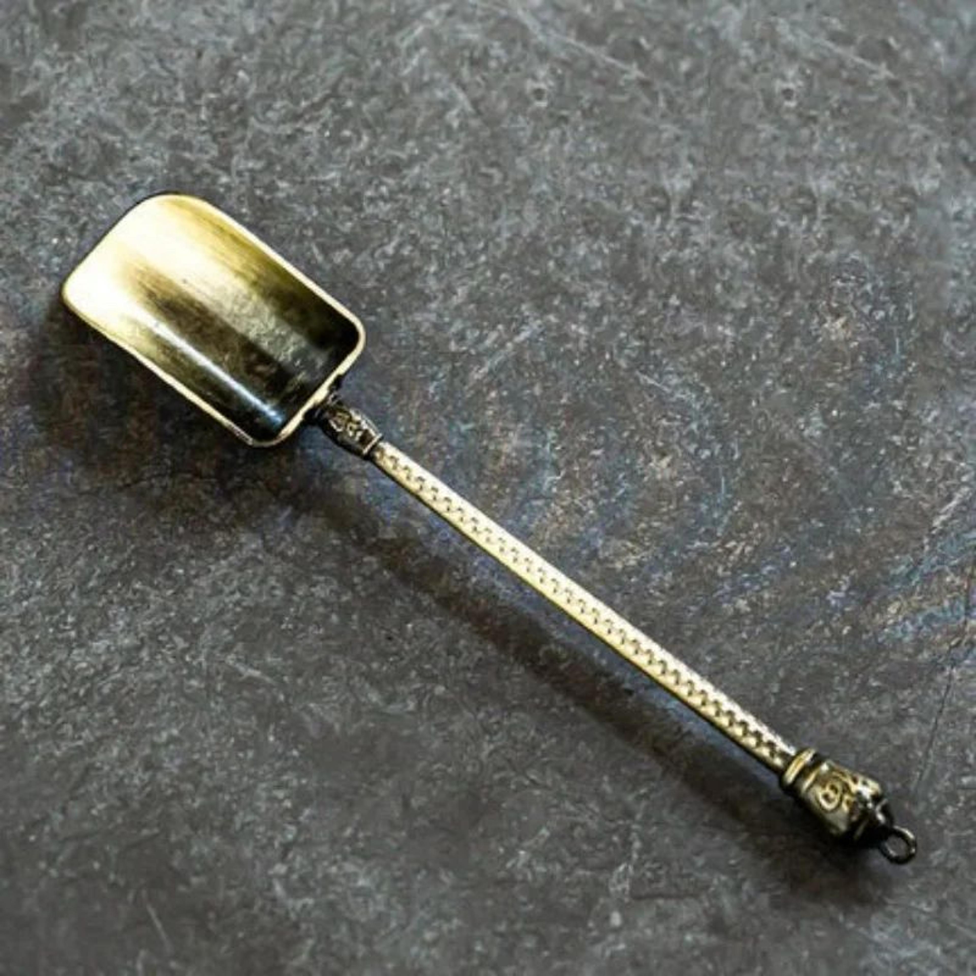 Retro Alloy Tea Spoon With Auspicious Cloud Design 7