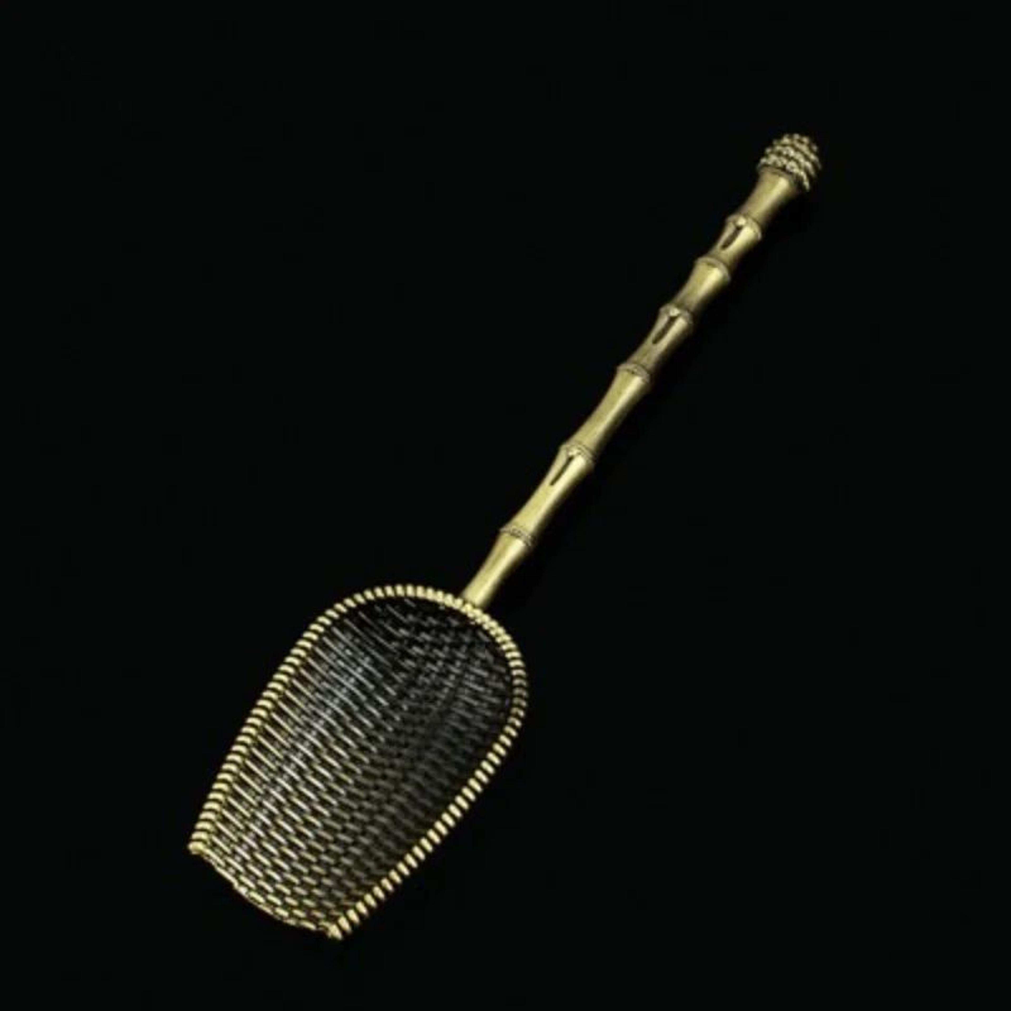Retro Alloy Tea Spoon With Auspicious Cloud Design 6