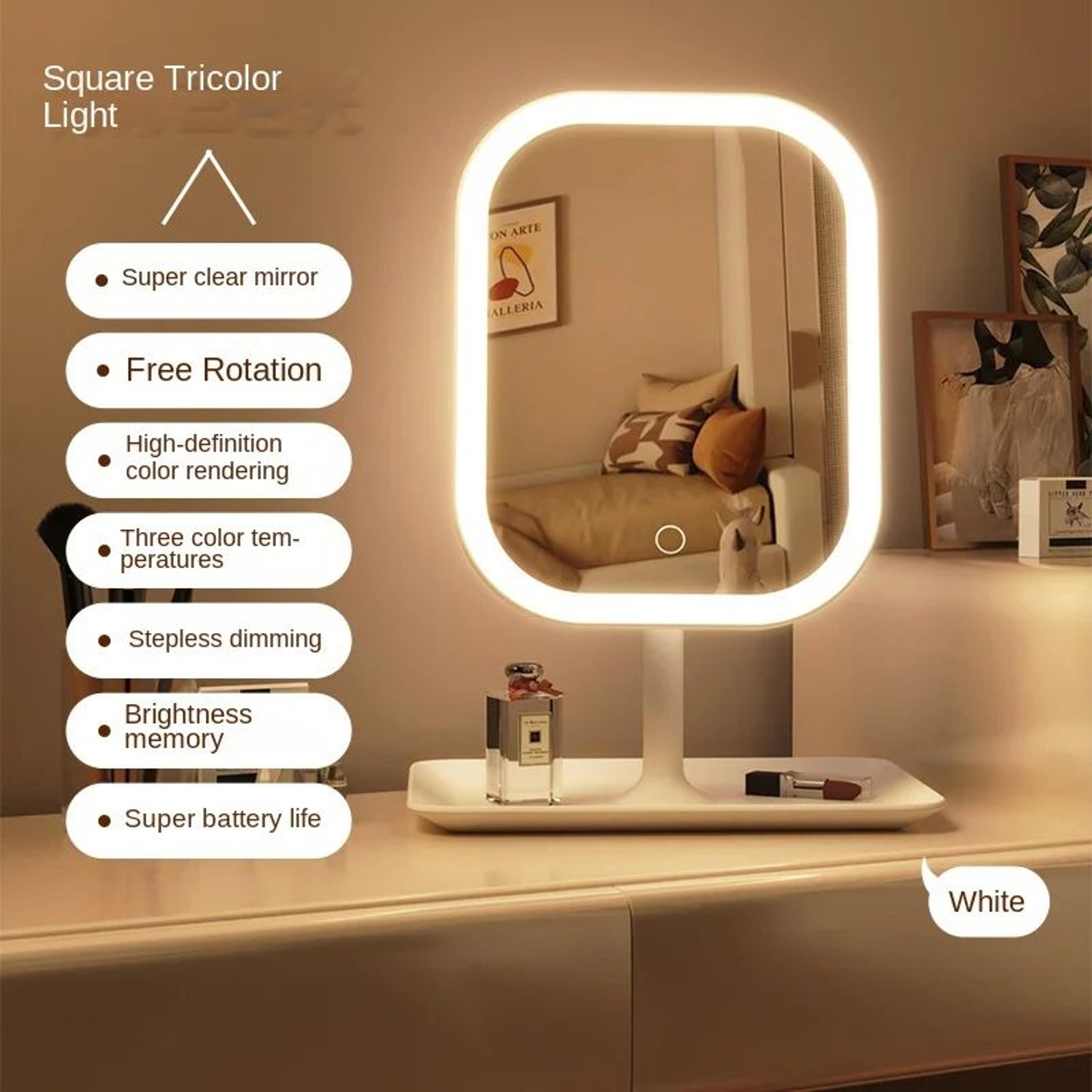 3Color LED Touch Vanity Makeup Mirror 10