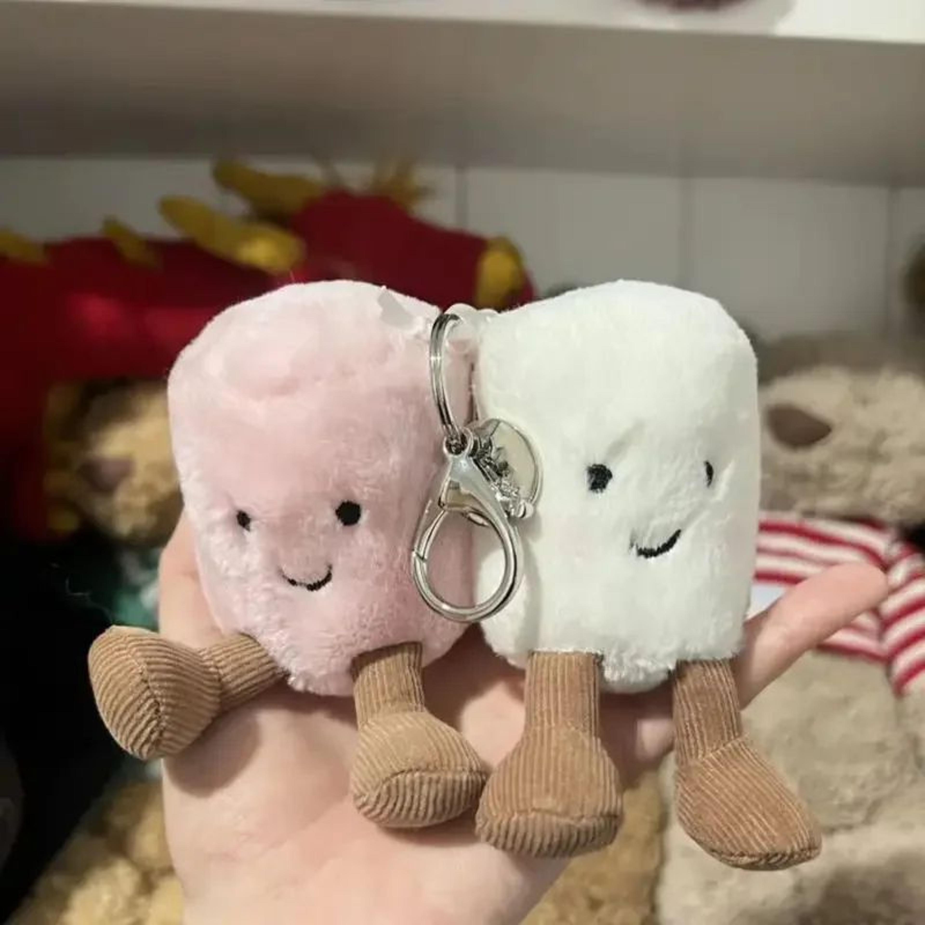 Plush Cotton Cat TwoTone Keychain Bag Pendant 4