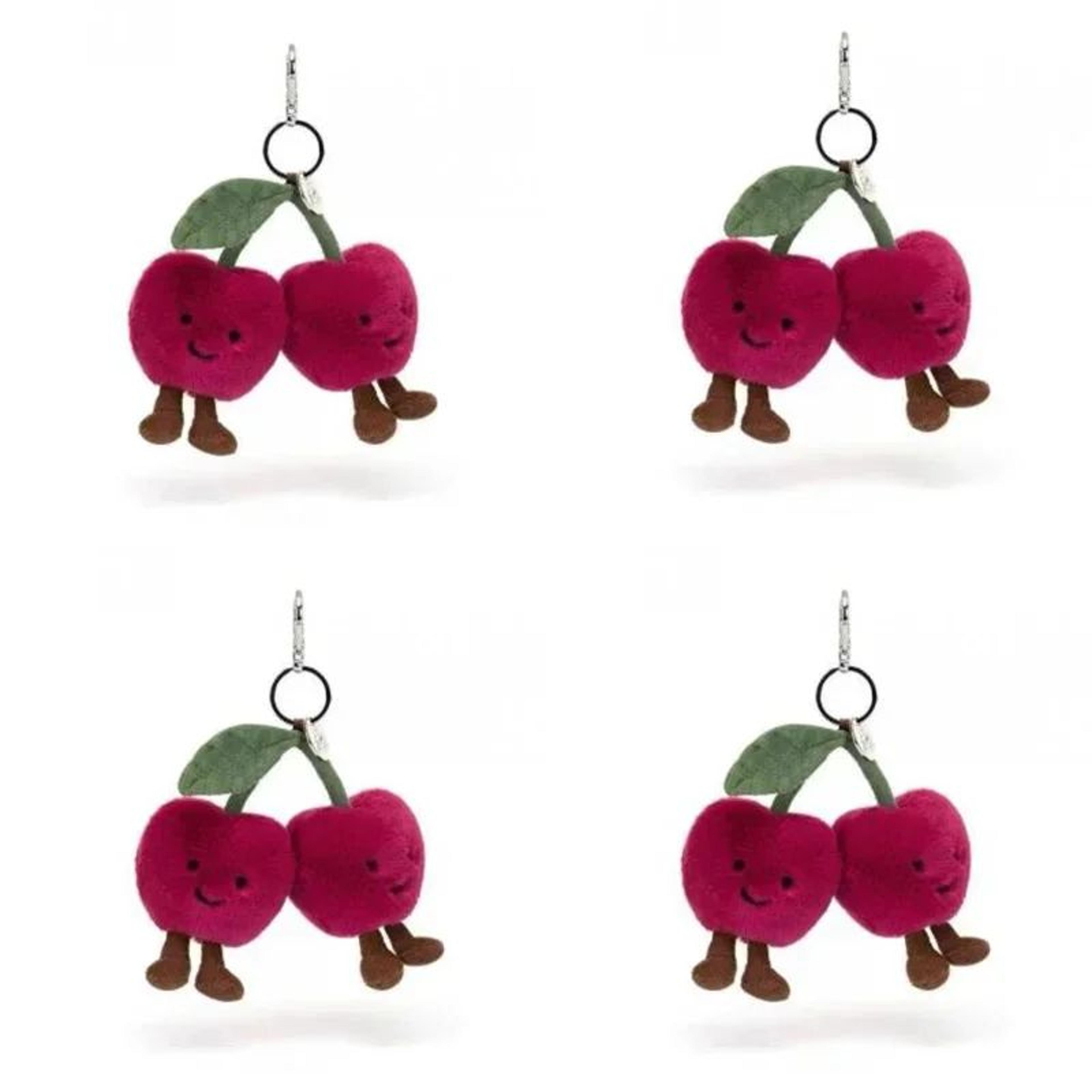 Jelly Fun Cherry Keychain Pendant Accessory 3