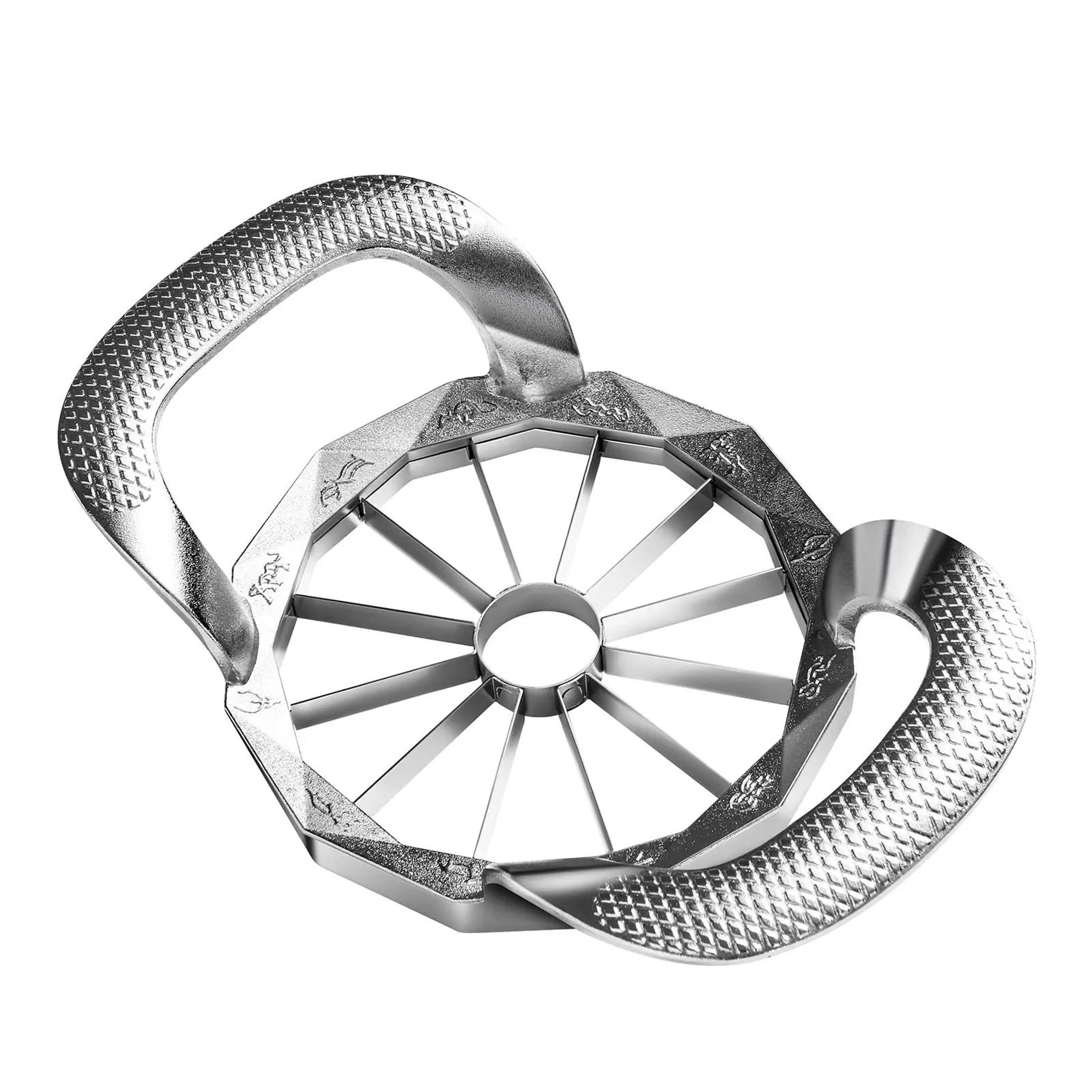 heavy-duty 12-slice stainless steel apple slicer and corer