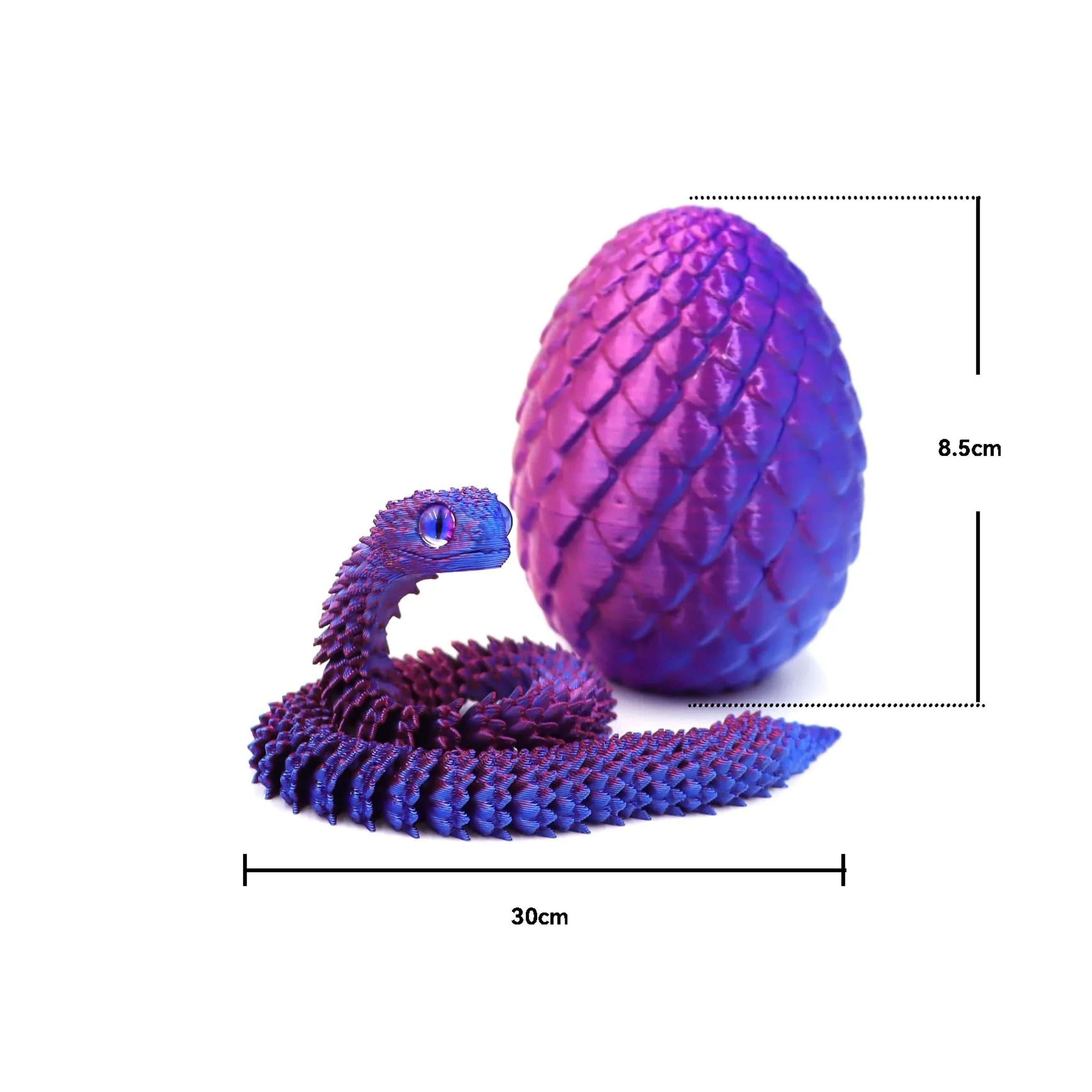 4pcs 3D Printed Snake Surprise Egg Decoration Set 5