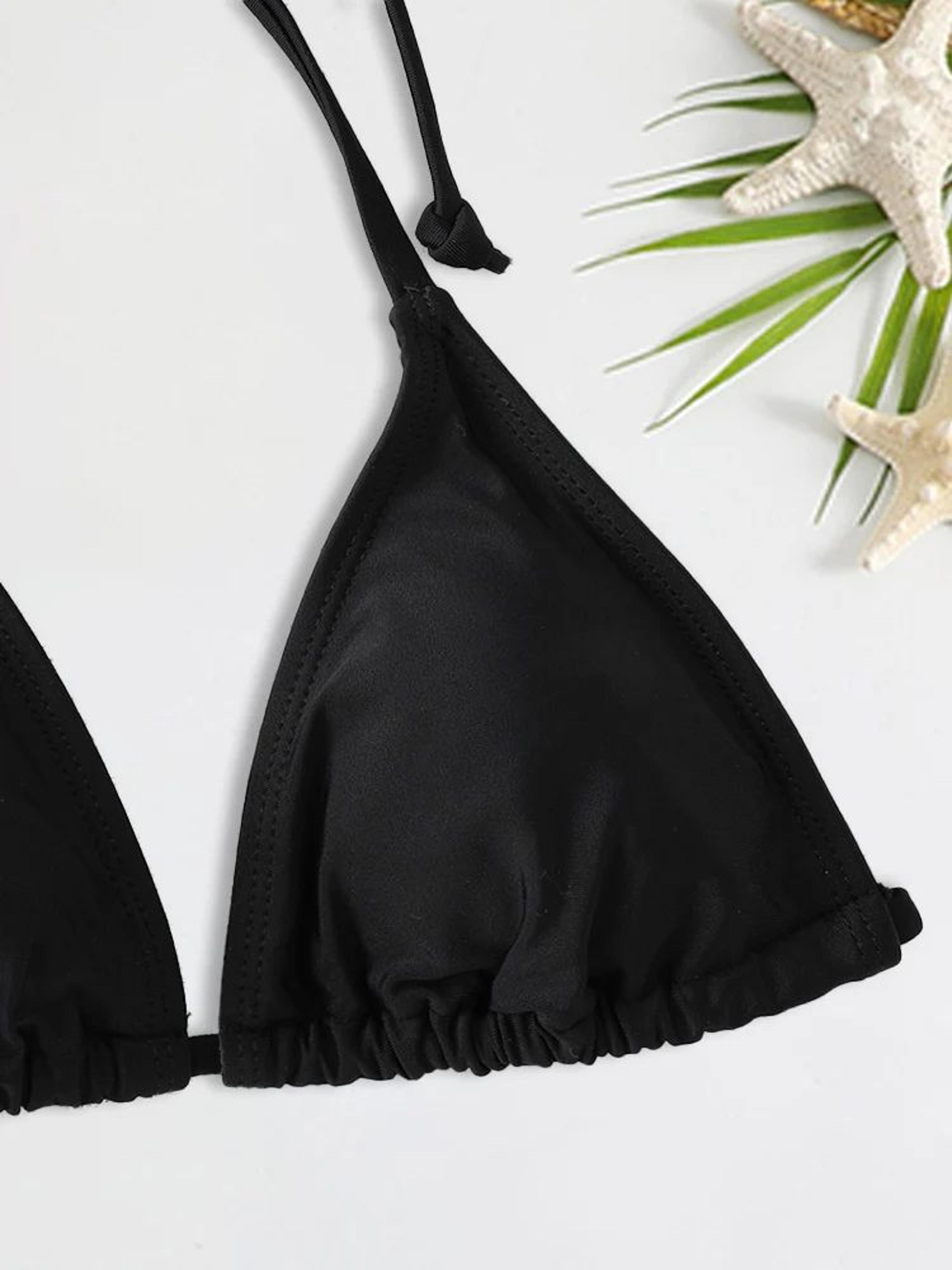 2024 Fashion Sexy Triangle Bikini And Brazilian OnePiece Swimsuit Set 4
