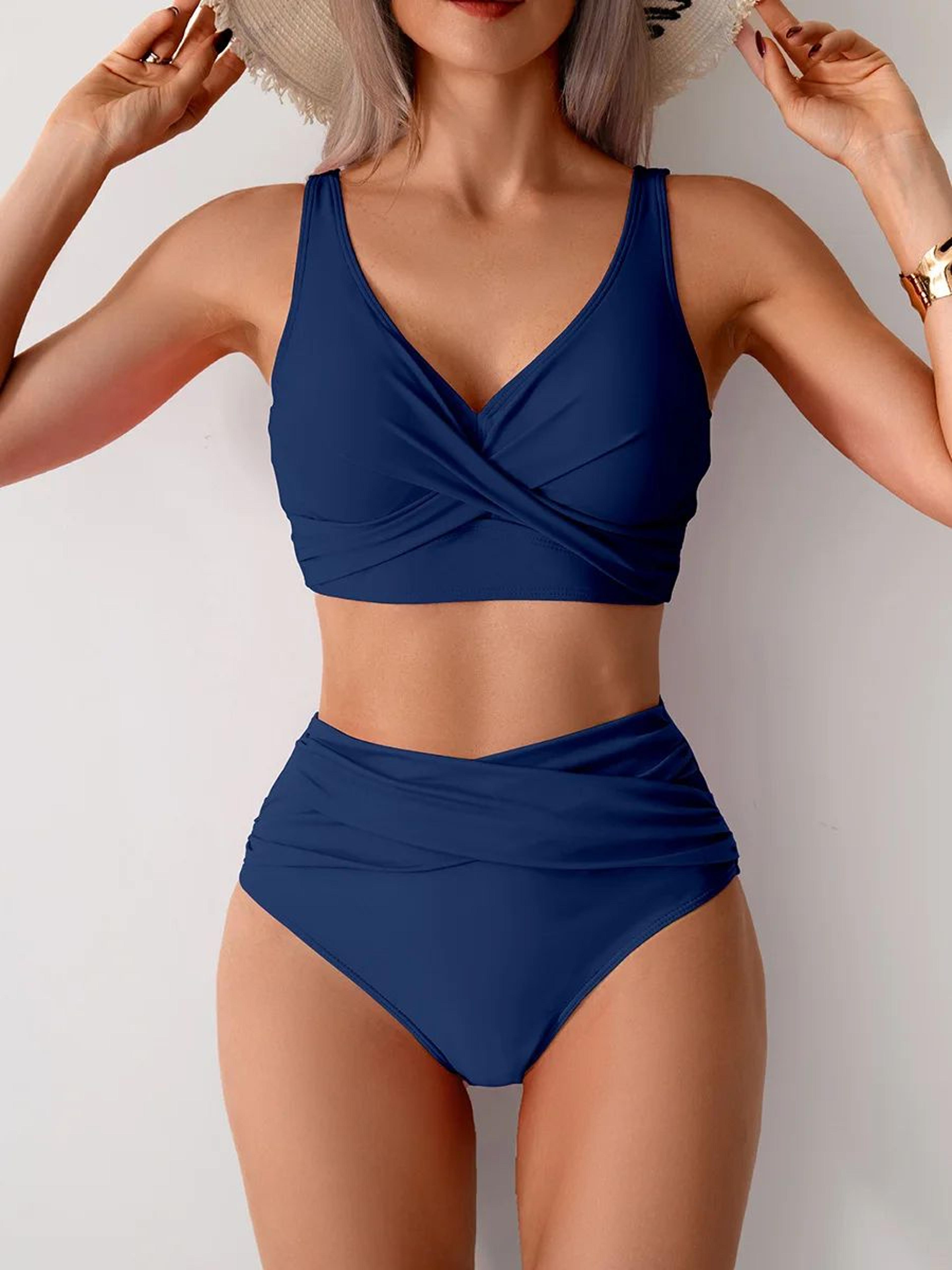 VigoBreviya Strapped High Waist Push Up Bikini Set 9