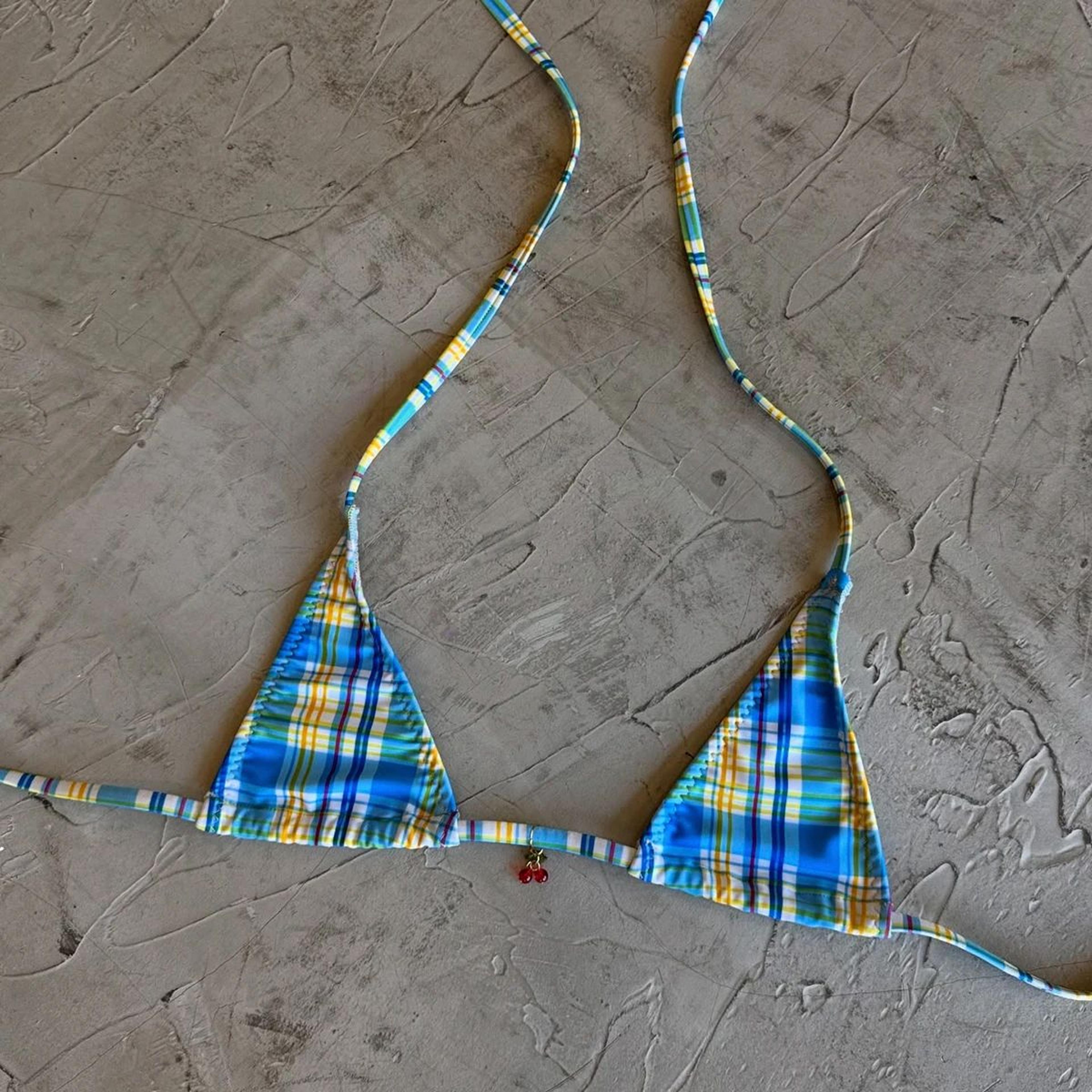 Plaid Micro Brazilian Bikini Set 2